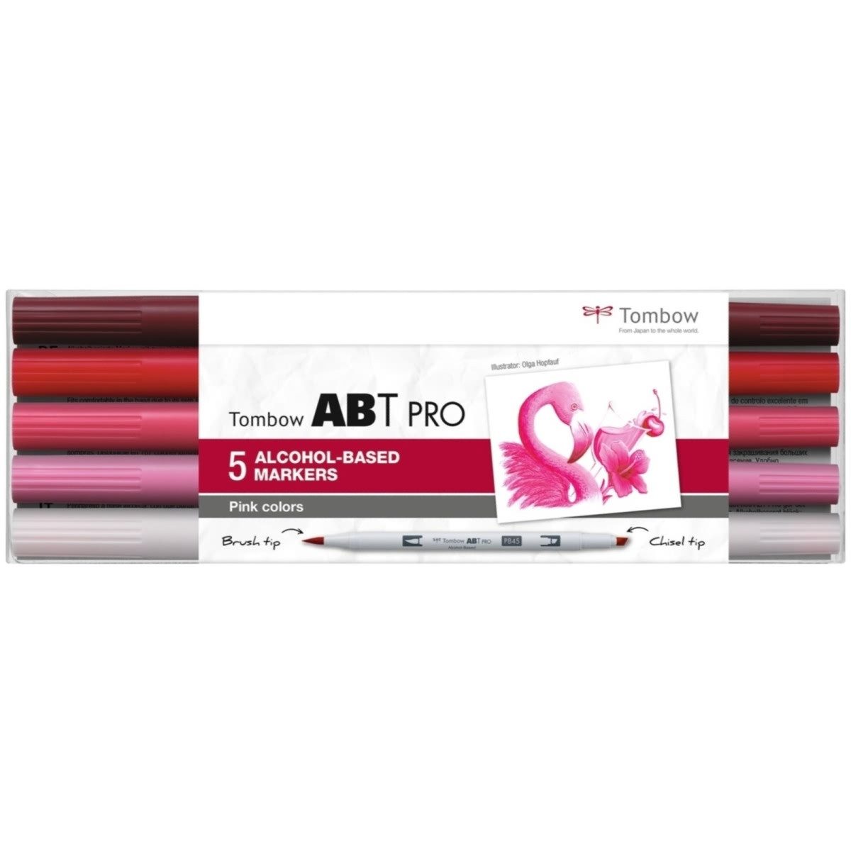 TOMBOW Filzstift Dual-Fasermaler ABT Pro Keilspitze/Pinselspitze Alkoholbasis VE=5 Stüc