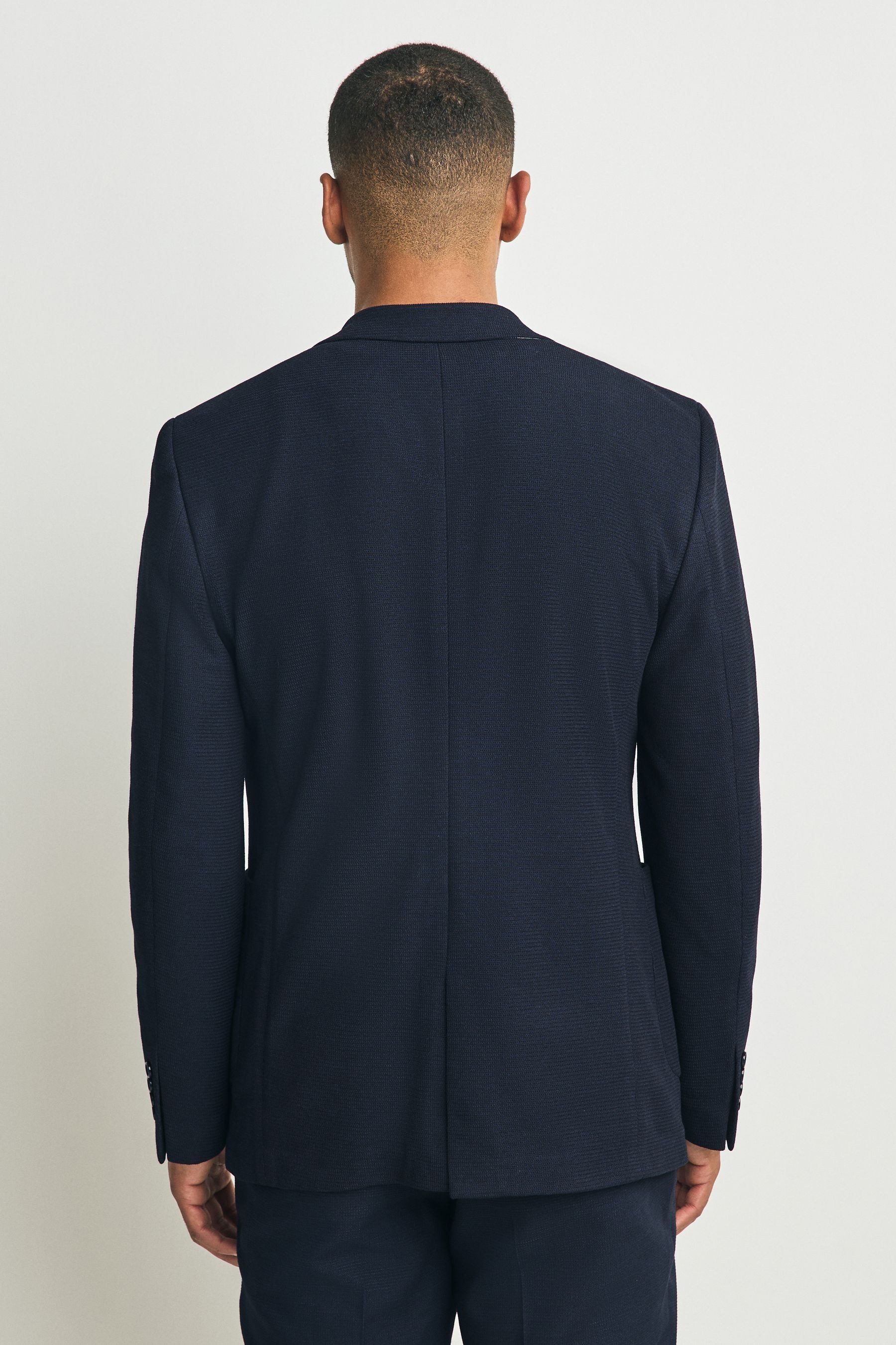 Next Jerseysakko Slim Fit Sakko mit Waffelstruktur und Stretch (1-tlg) günstig online kaufen