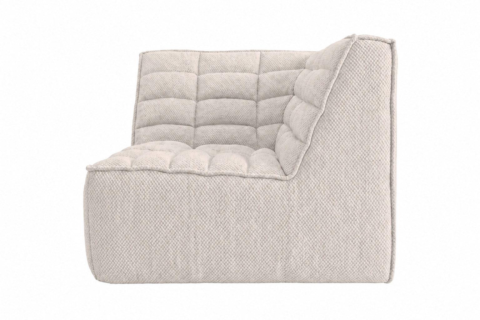 Kaiser Möbel Sofa-Eckelement Eckmodul aus POP-Plüschstoff, LAZY, modulares Eckelement, kombinierbar mit weiteren LAZY-Modulen