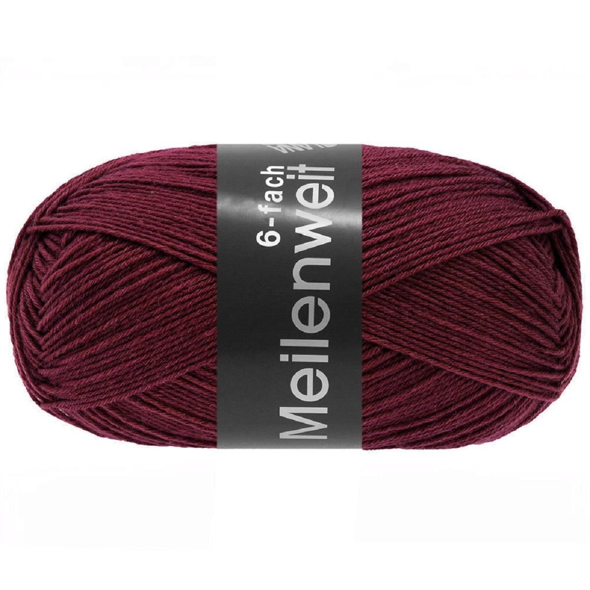 LANA GROSSA Meilenweit 6-fach 150g Unito Häkelwolle, 390 m