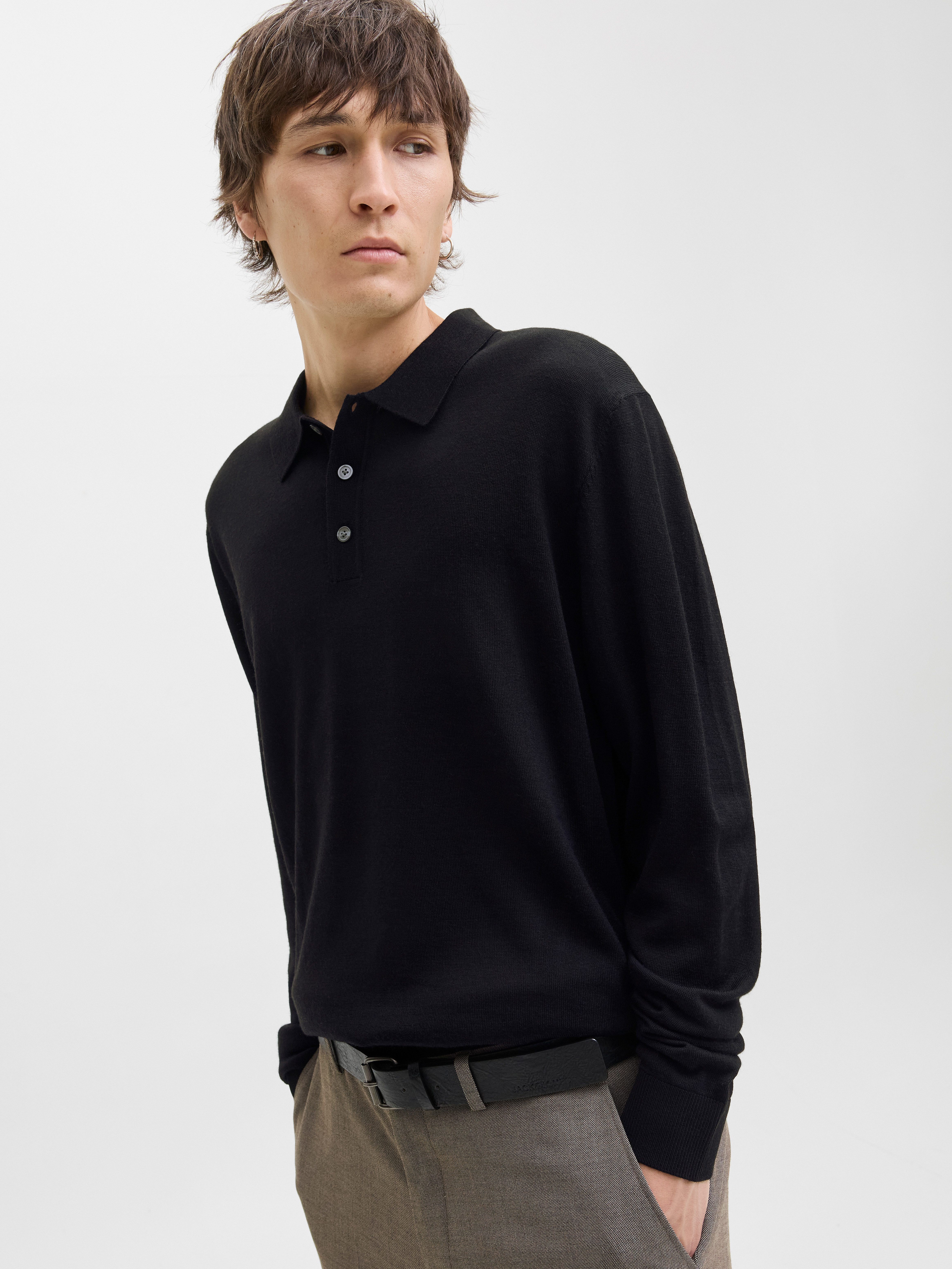 Jack & Jones Polokragenpullover JPRBLAMERINO KNIT POLO Wolle, regular fit – Bild 2 von 5
