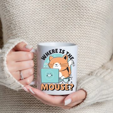Youth Designz Tasse Where Is The Mouse Kaffeetasse Geschenk, Keramik, mit lustigem Print