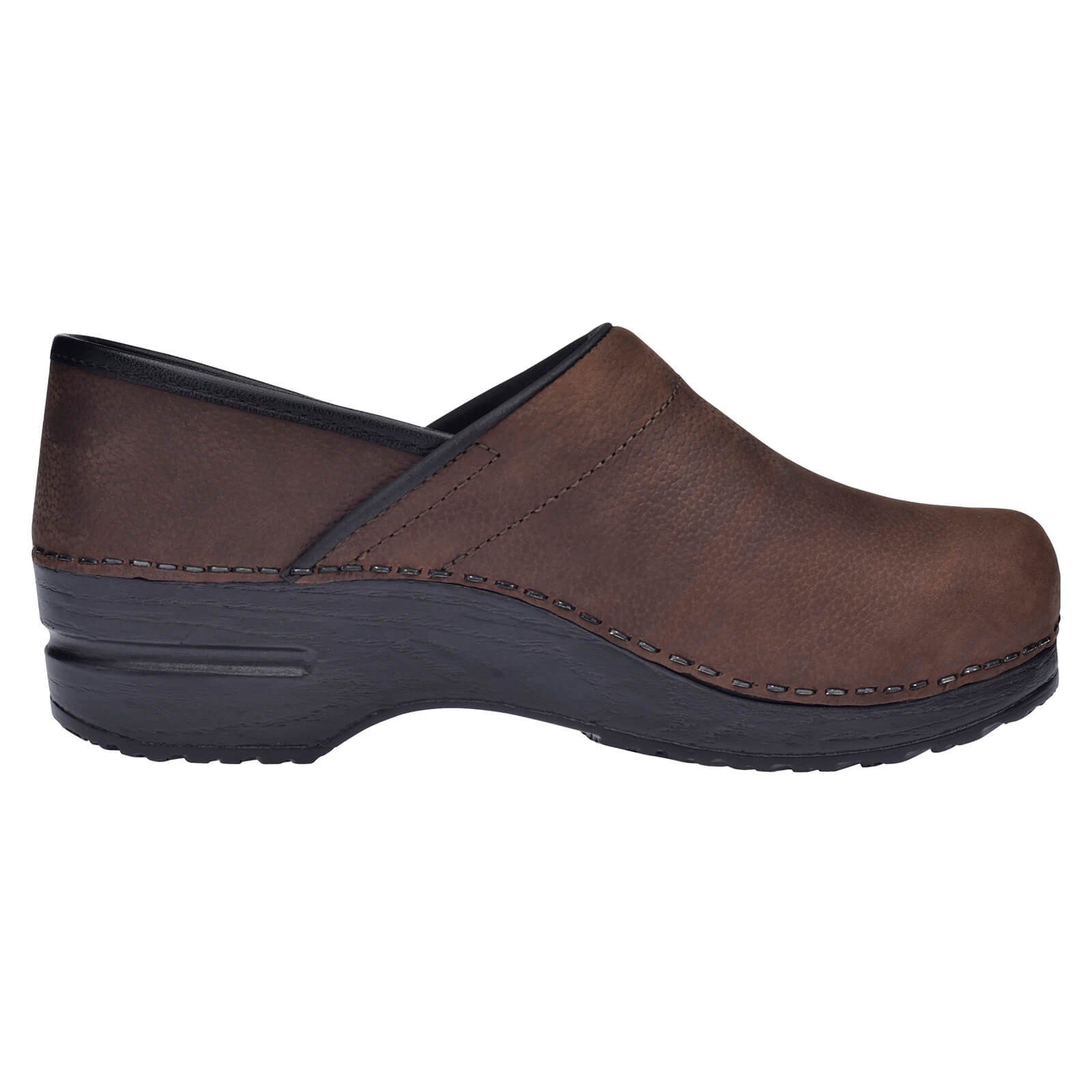 Sanita Original-Prof. Textured Oil Clog Antique Brown Sandale