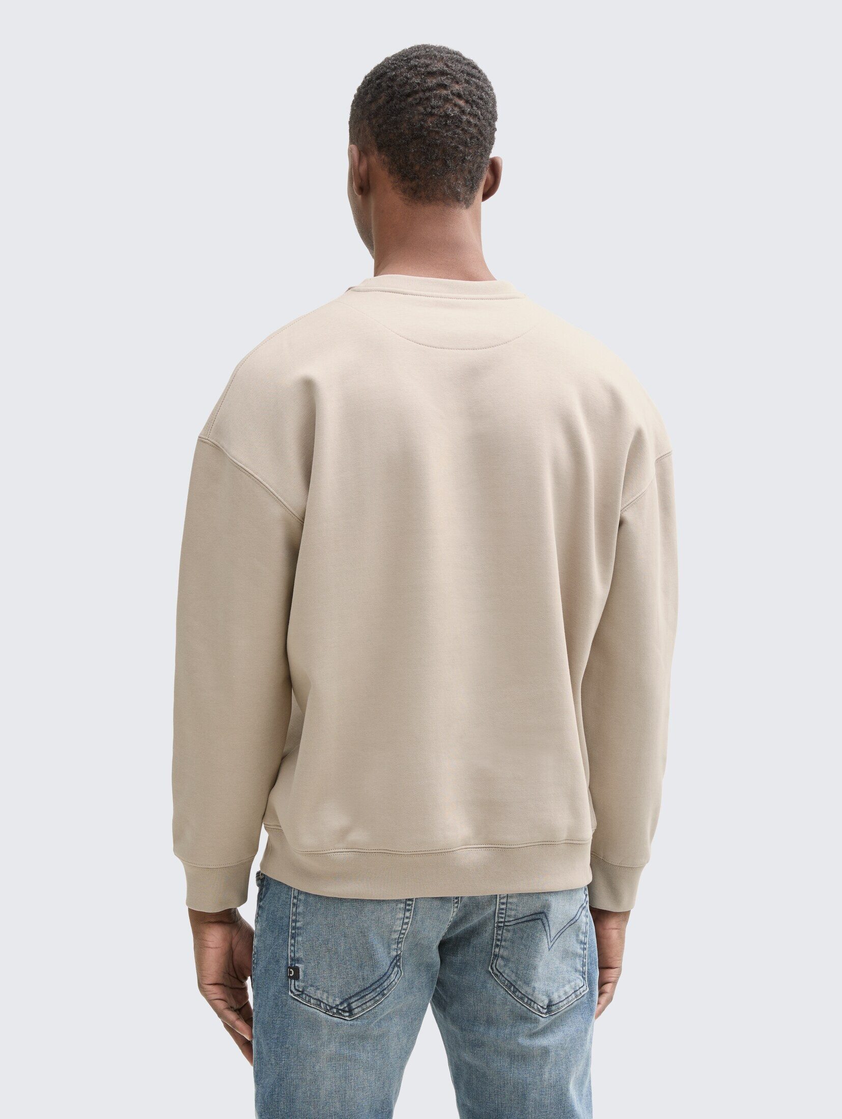 TOM TAILOR Denim Sweatshirt Strick & Sweatshirts Relaxed Sweatshirt mit Logo-Print