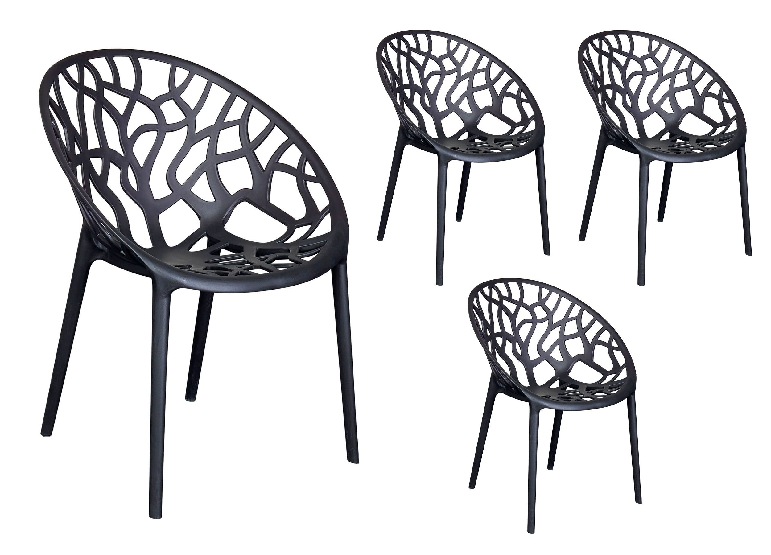 LC Garden Stapelstuhl LC Garden »Vomo« Gartenstuhl Stapelstuhl Kunststoff stapelbar (4 St)