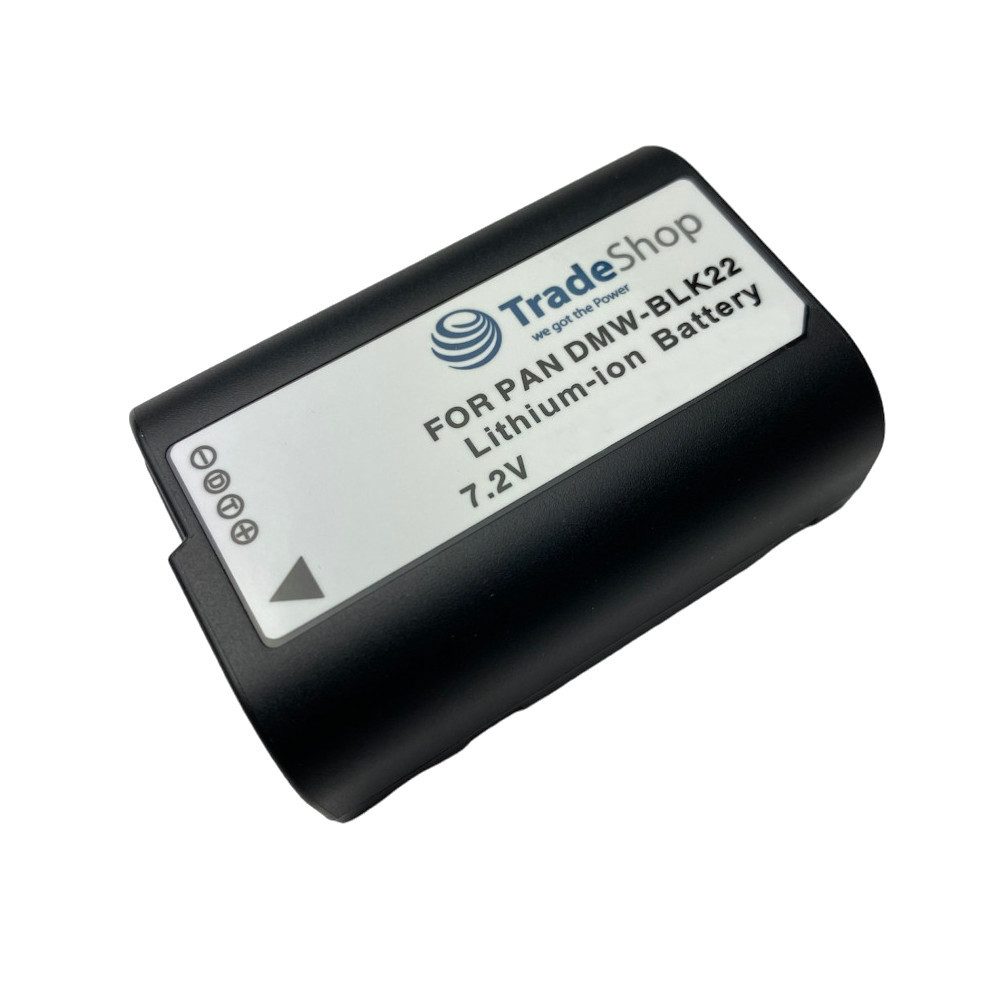 Trade-Shop 2in1 Set passend für Panasonic DMW-BLK22 DMW-BLK22E GH5 Ladegerät + Kamera-Akku Li-Ion 2400 mAh (7,2 V), Mit USB Ladekabel