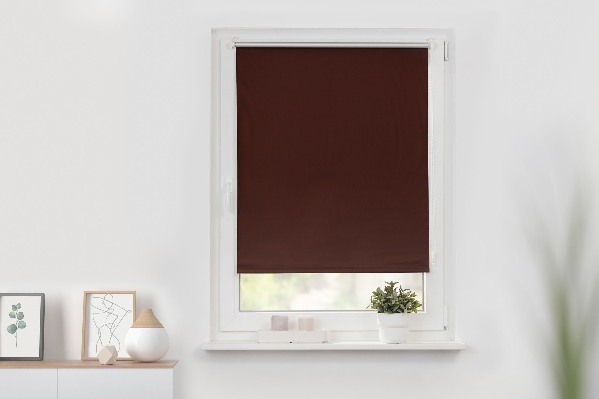 Seitenzugrollo Klemmfix Hitzeschutz, LICHTBLICK ORIGINAL, verdunkelnd, ohne Bohren, freihängend, Klemmfix, mit Thermobeschichtung