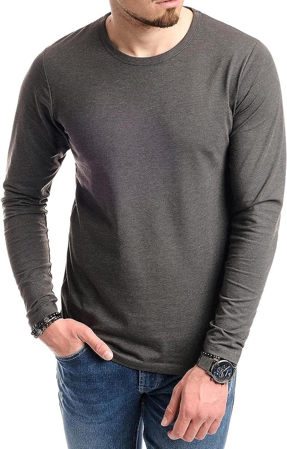 Jack & Jones Langarmshirt in (Set, 2xDarkgrey Unifarben 2er-Pack)