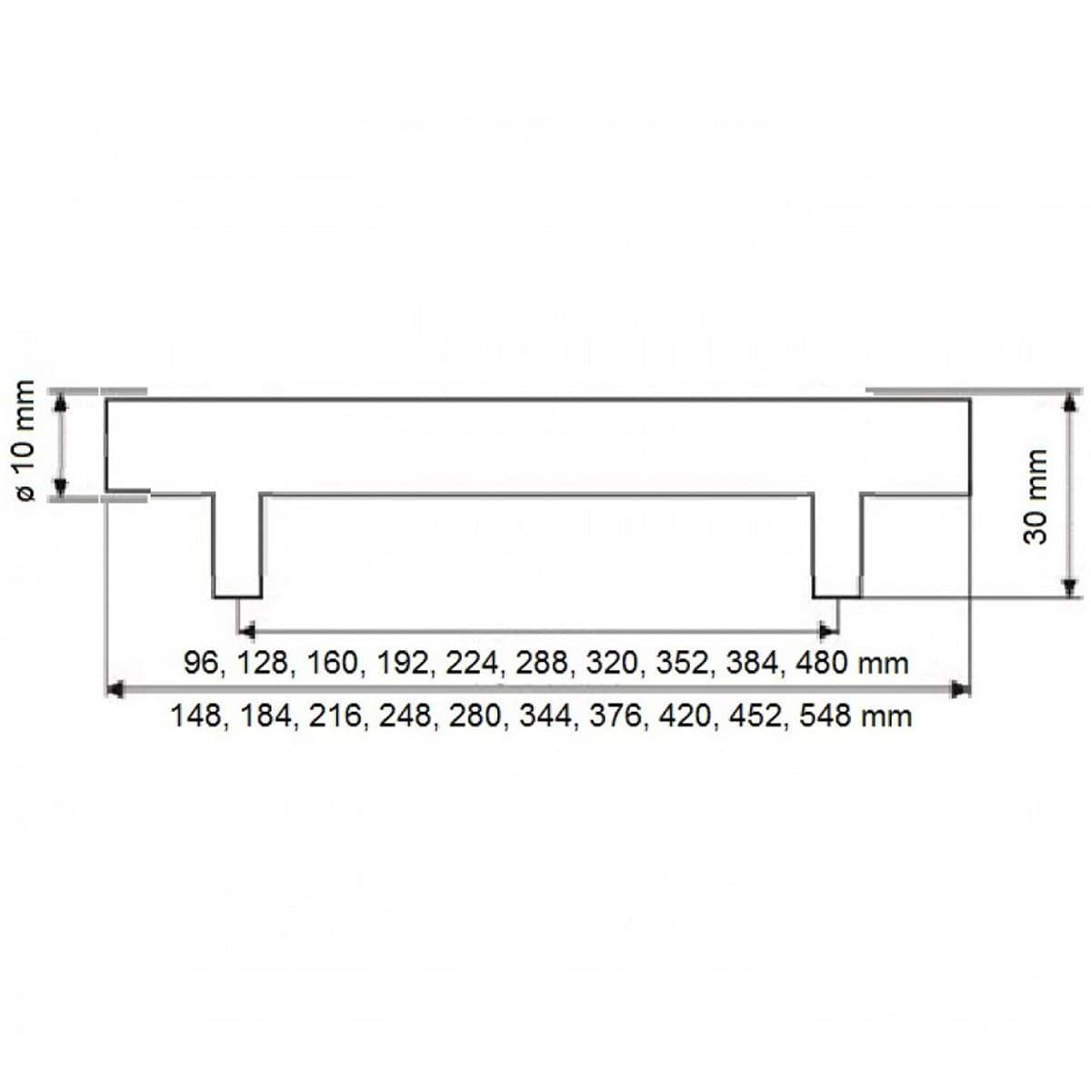 Beschläge Edelstahl Schrank- Schuladengriff Ø MS Möbelgriff 10mm Türgriff