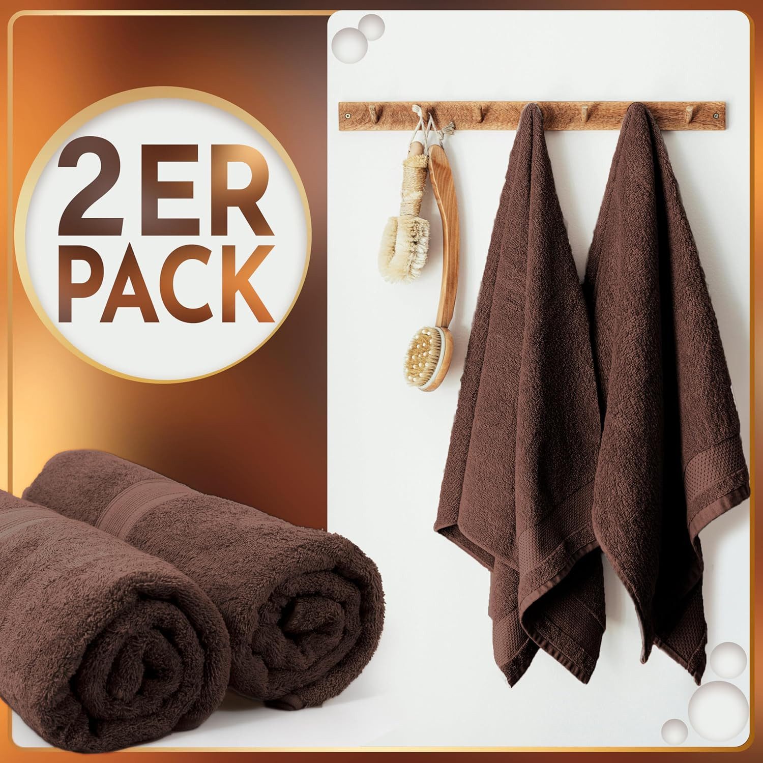 NatureMark Saunatuch Frottier Saunatücher 80x200cm, 100% Baumwolle (2-St), günstig online kaufen