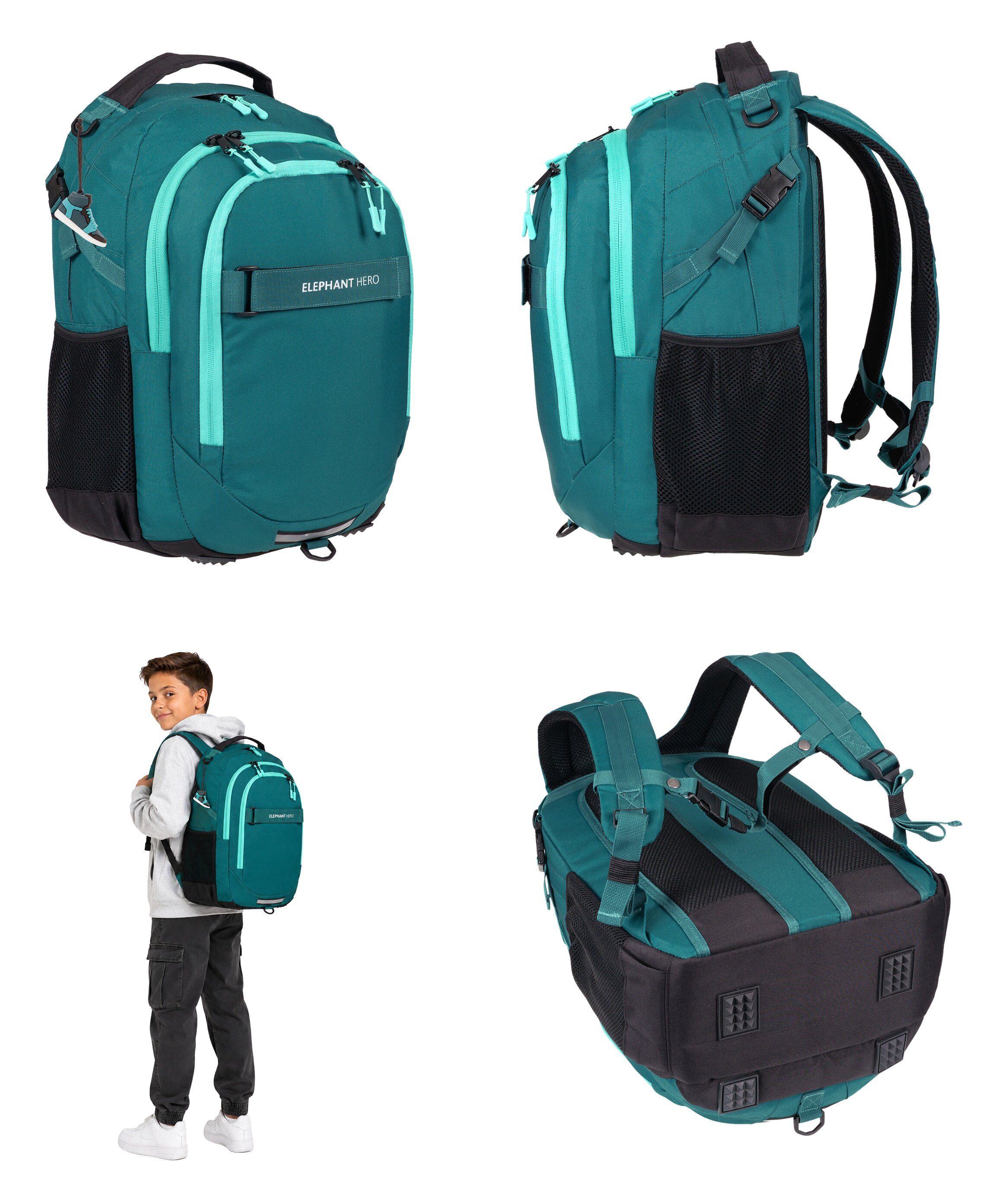 ELEPHANT Schulrucksack Hero Signature Schultasche, Rucksack, Schulmappe – Bild 4 von 5
