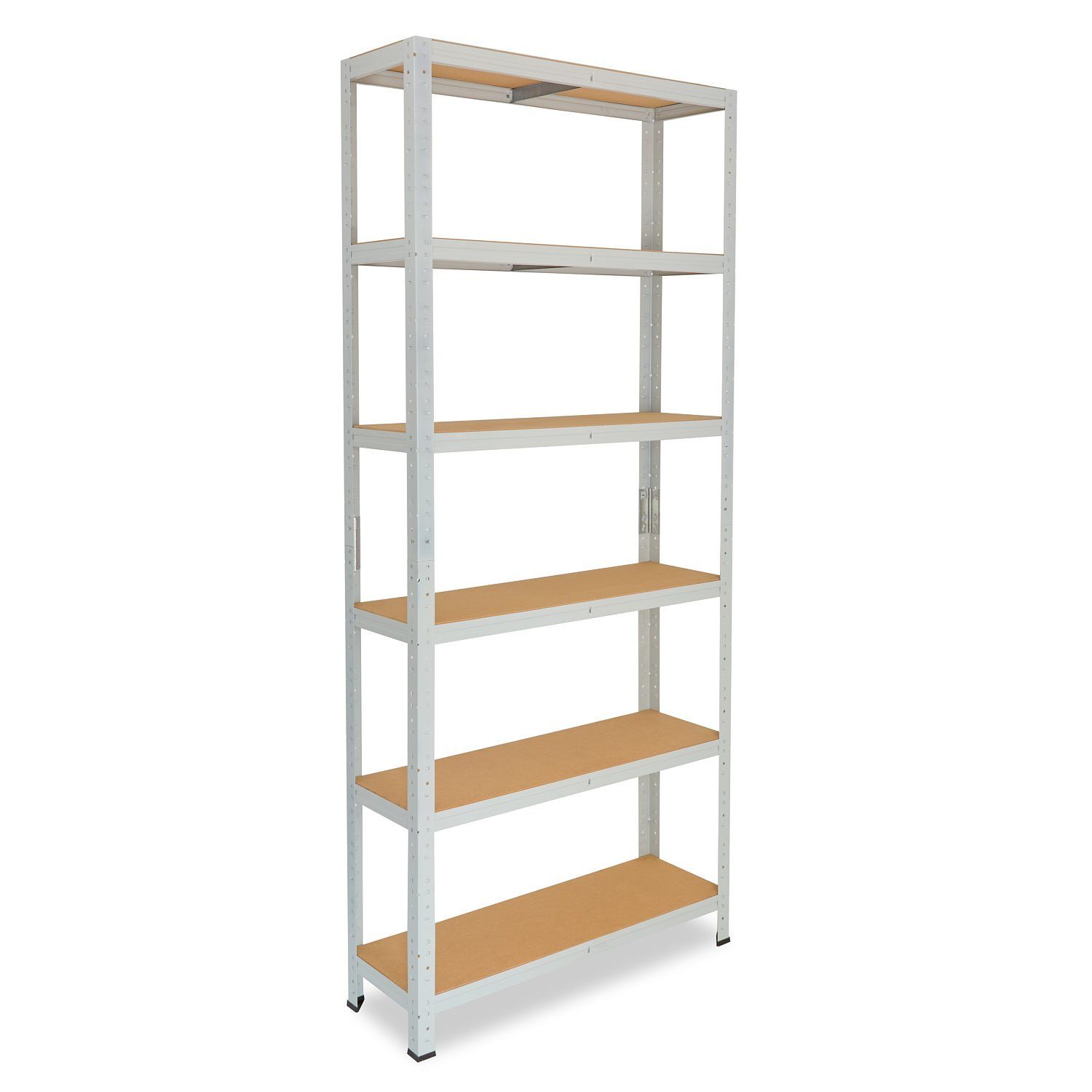 als Traglast shelfplaza Lagerregal, OFFICE, Steckregal Schwerlastregal, Aktenregal Regal Böden, Büroregal, lichtgrau, Metall mit 145kg Büro 200x70x30cm 6 in Metall