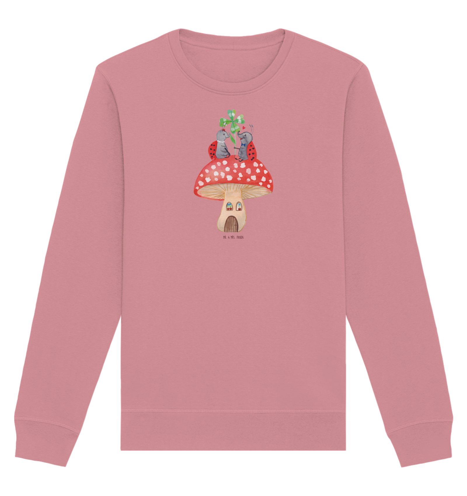 Longpullover Marienkäfer Fliegenpilz Größe XS - Canyon Pink - Geschenk, lustige Sp