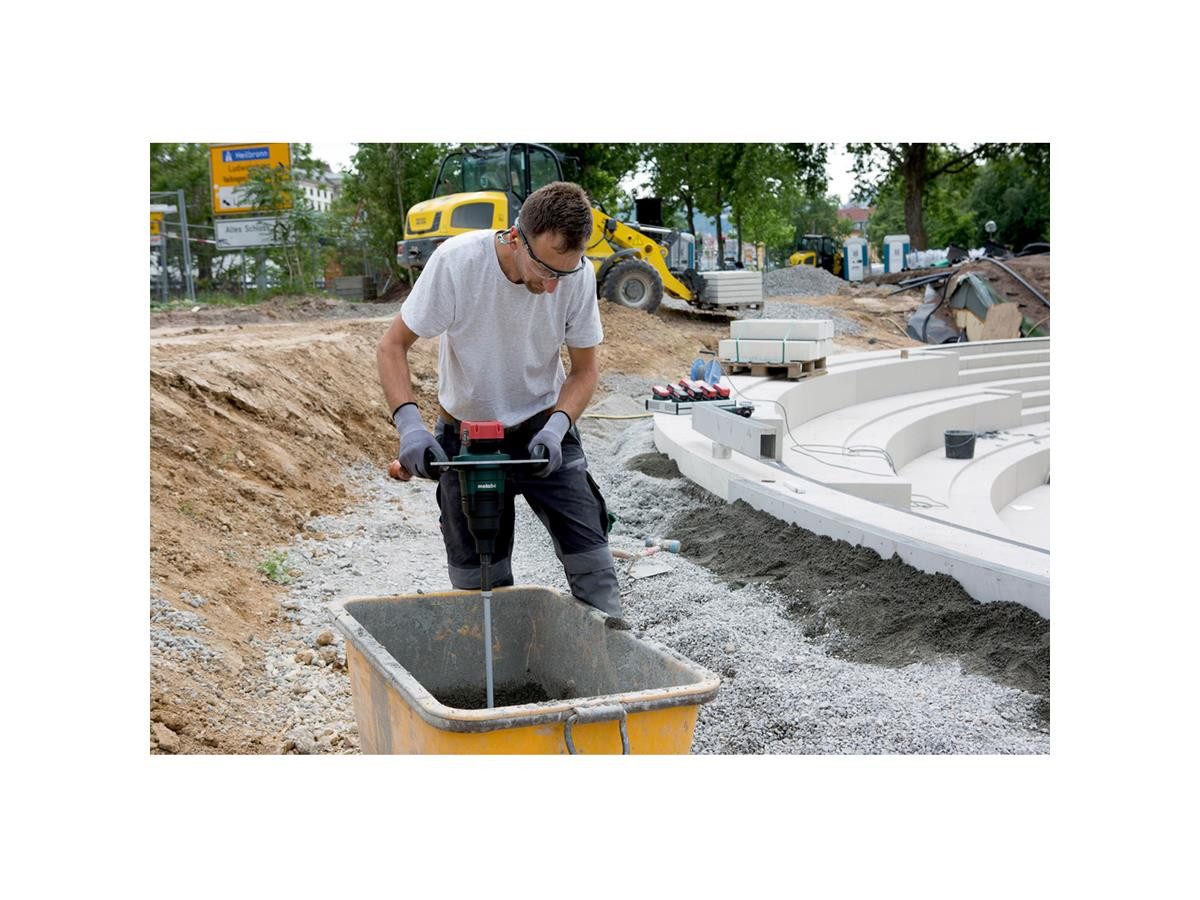 metabo Rührwerk RW 18 LTX 120, Ø 120 mm, 2-tlg., Sanftanlauf für spritzfreies Arbeiten, Überlastungsschutz