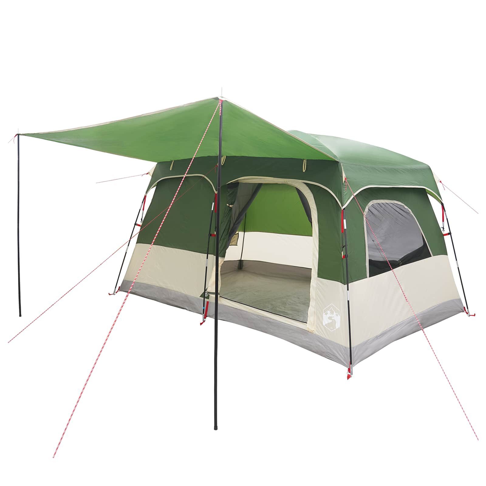 vidaXL Kuppelzelt Familienzelt 6 Personen Grün Polyester, (1 tlg)