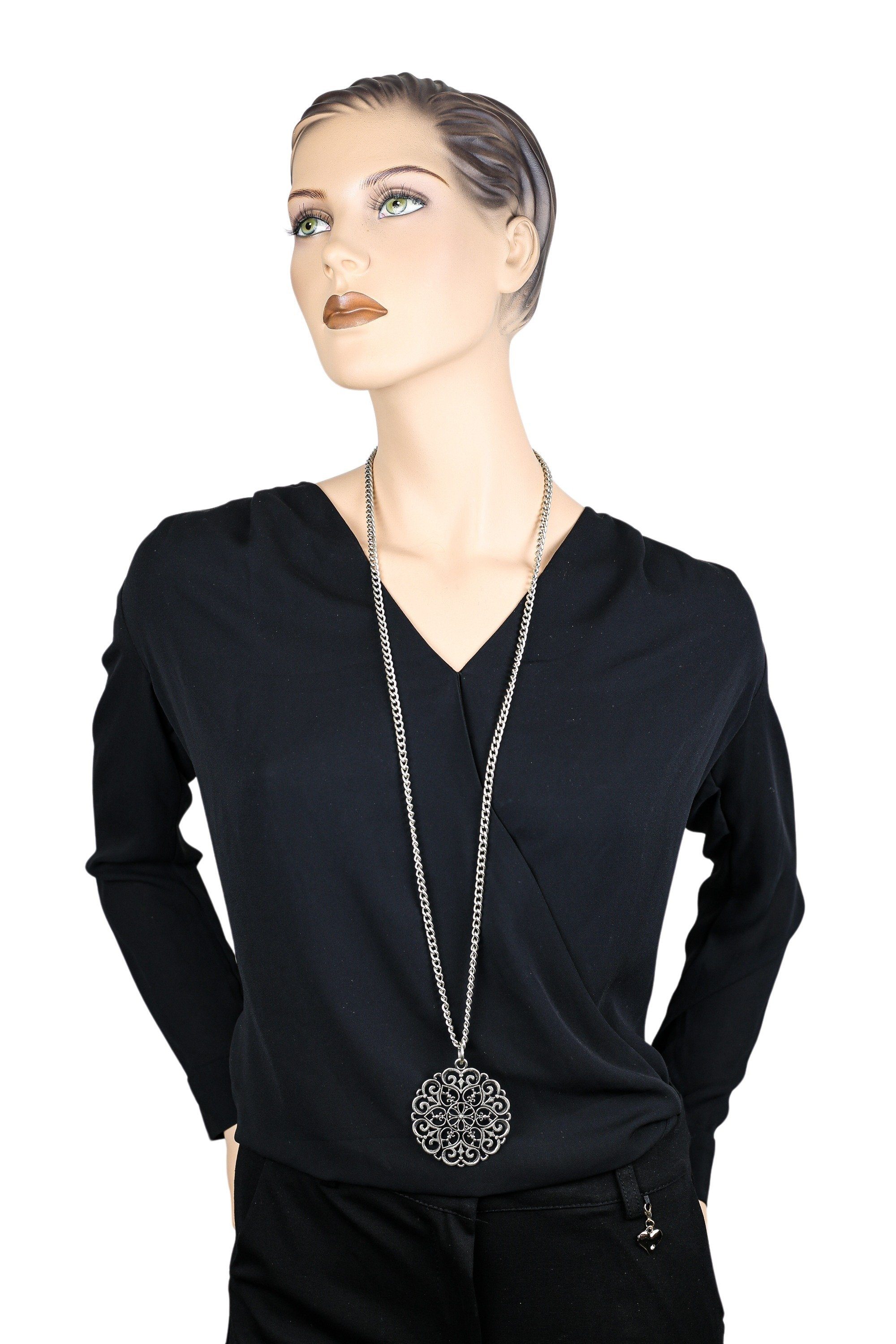 COLLEZIONE ALESSANDRO Lange Kette Ornament, mit rundem Ornament Anhänger günstig online kaufen