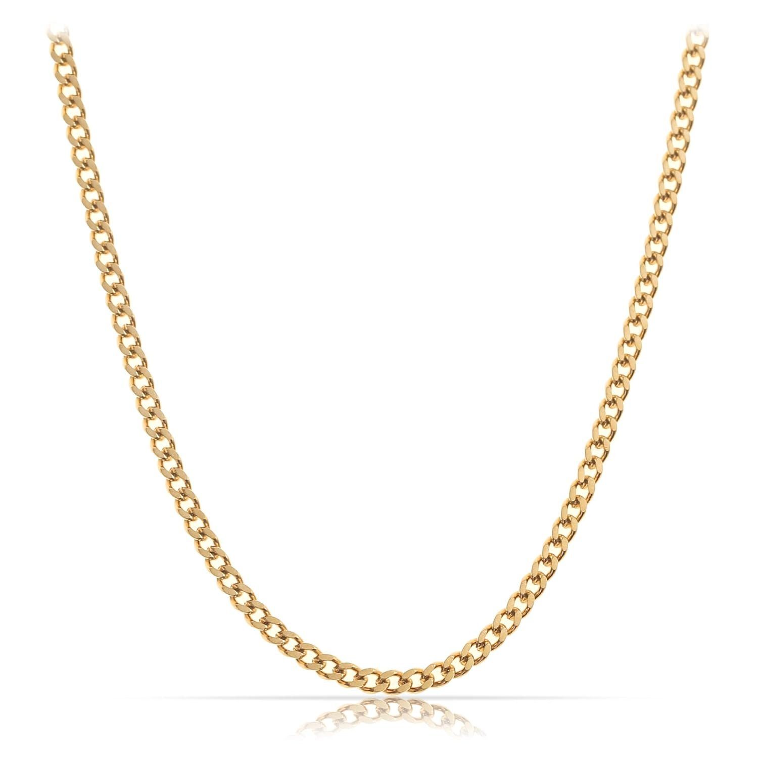 Made by Nami Panzerkette Hochwertige Halskette aus Edelstahl Herren & Damen Robuste Königskette, Gliederkette Halskette Cuban Link Chain
