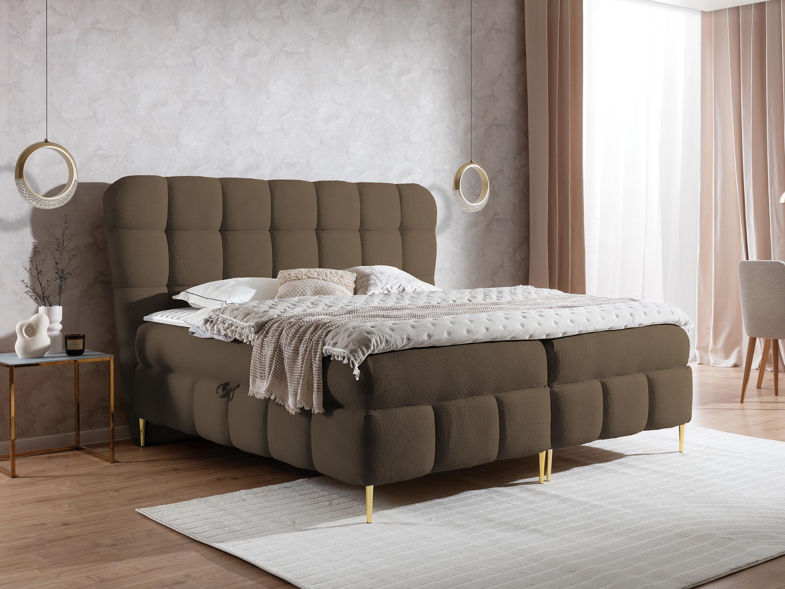 MIRJAN24 Boxspringbett Lolly (mit zwei Bettkästen), Bonellfederkern, 120/140/160/180x200 cm