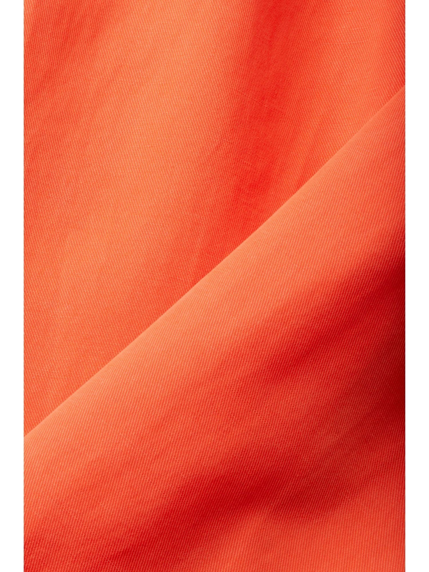 Esprit Collection Stoffhose Leinenmix-Hose mit hohem ORANGE Gürtel und Bund RED