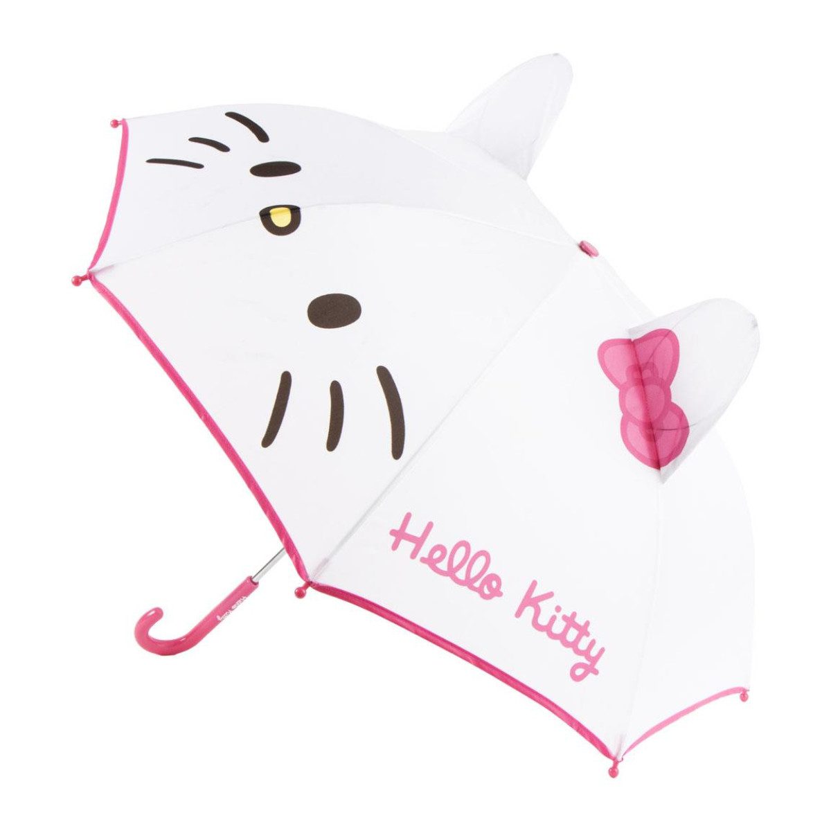 Hello Kitty Langregenschirm Regenschirm Kinder mit Applikationen für Regentage