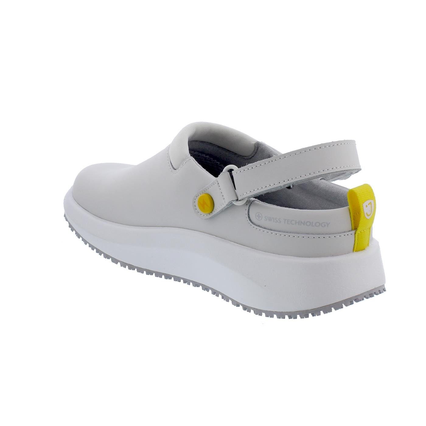 Joya Joya Ace ESD W White, Damenclog, Glattleder / Textil, Senso-Sohle JY02 Clog