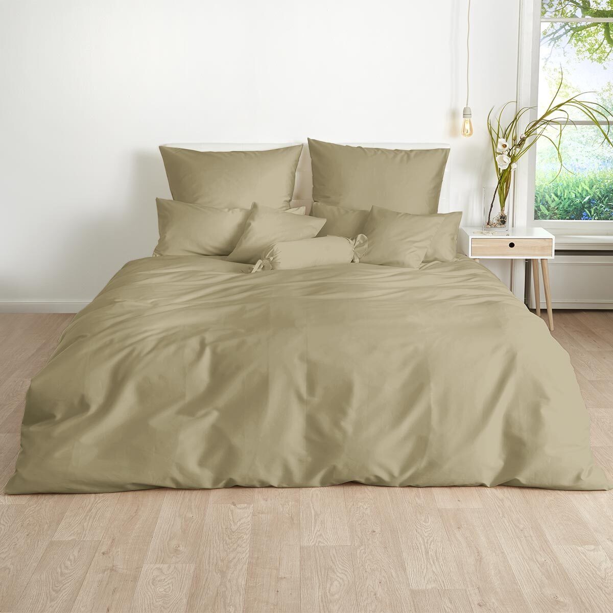 TRAUMSCHLAF Bettwäsche Uni, Mako Satin, 2 günstig online kaufen