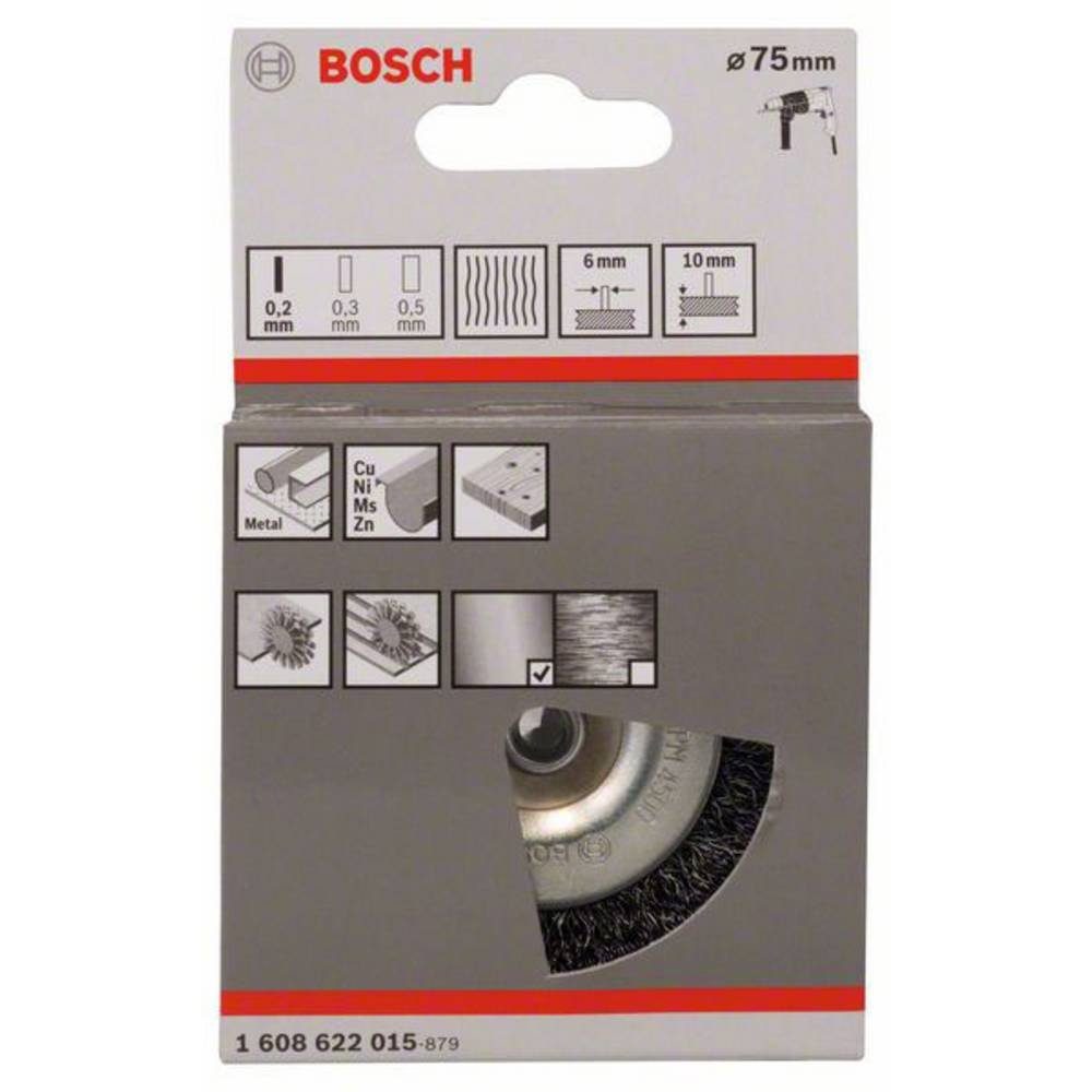 Thumbnail - BOSCH Schleifaufsatz Scheibenbürste, gewellt, 75 mm, 0.2 mm, 10 mm