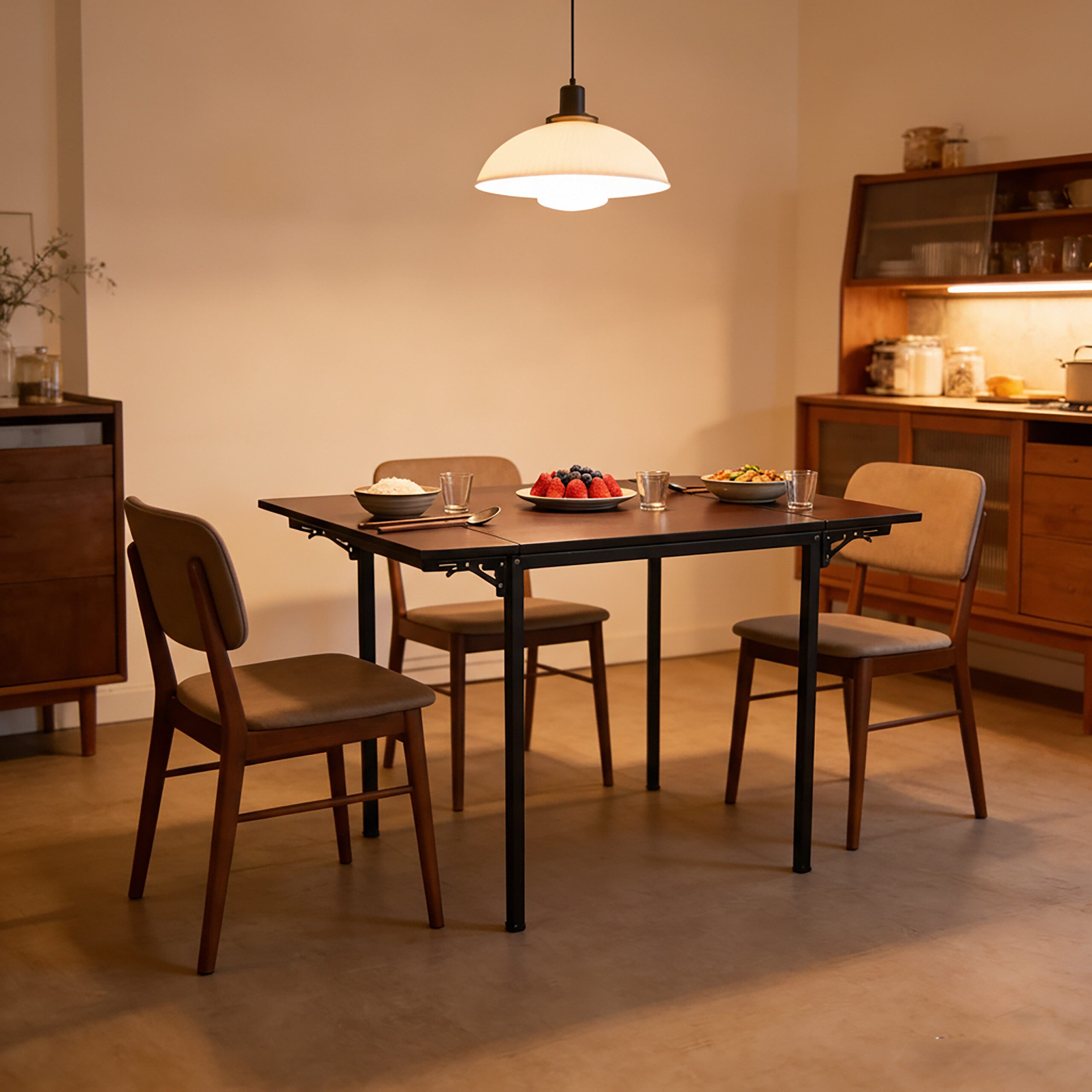 relaxdays Klapptisch Esstisch klappbar 2 bis 4 Personen, Vintagebraun