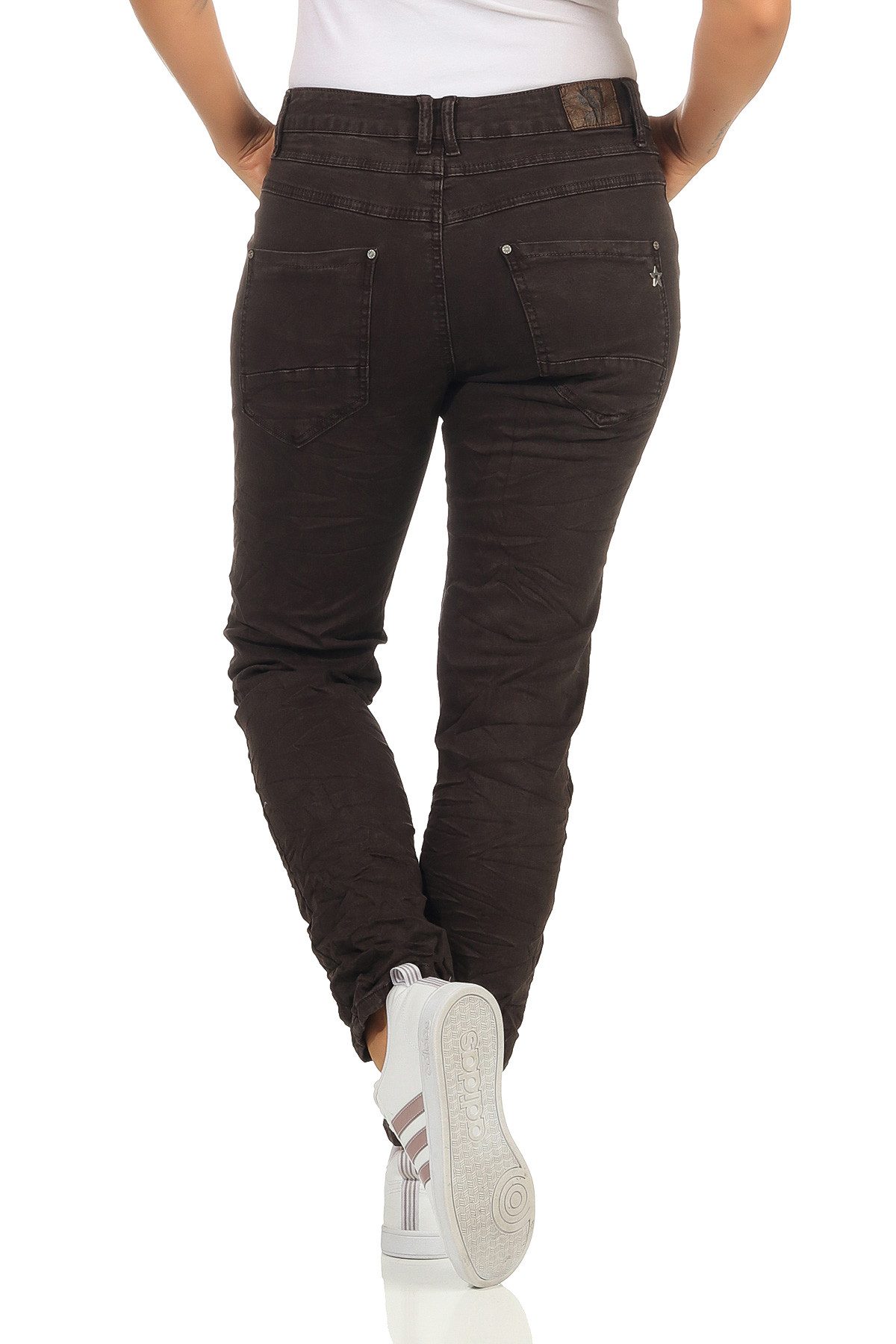 Karostar Stretch-Jeans Karostar Jeans Damen 3 Braun 38 – Bild 4 von 4