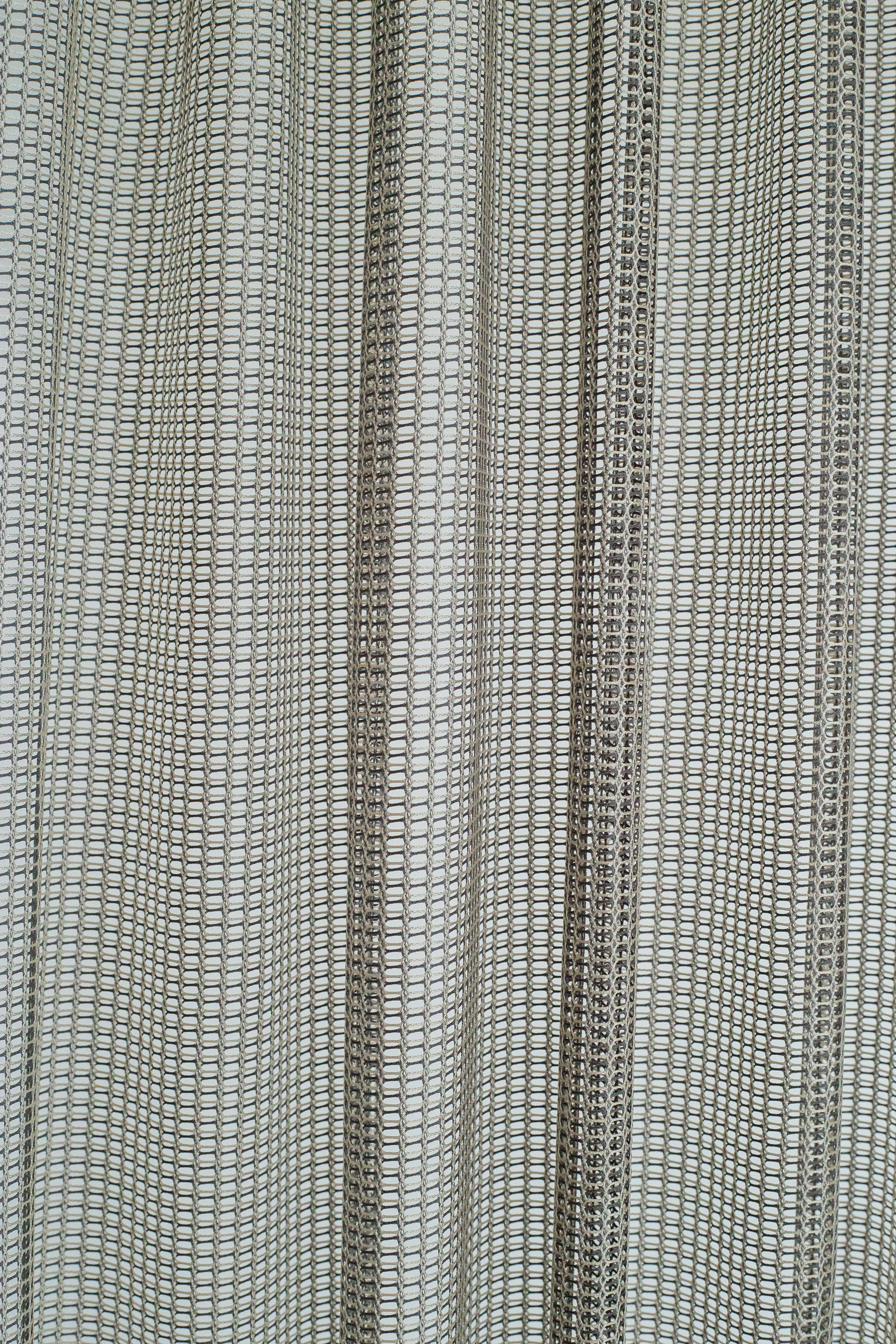 Schlaufen Wirkware, silberfarben/beige verdeckte HOMING, (1 Wohnzimmer, Netzstuktur, Neta, St), Schlafzimmer Gardine Küche, halbtransparent,