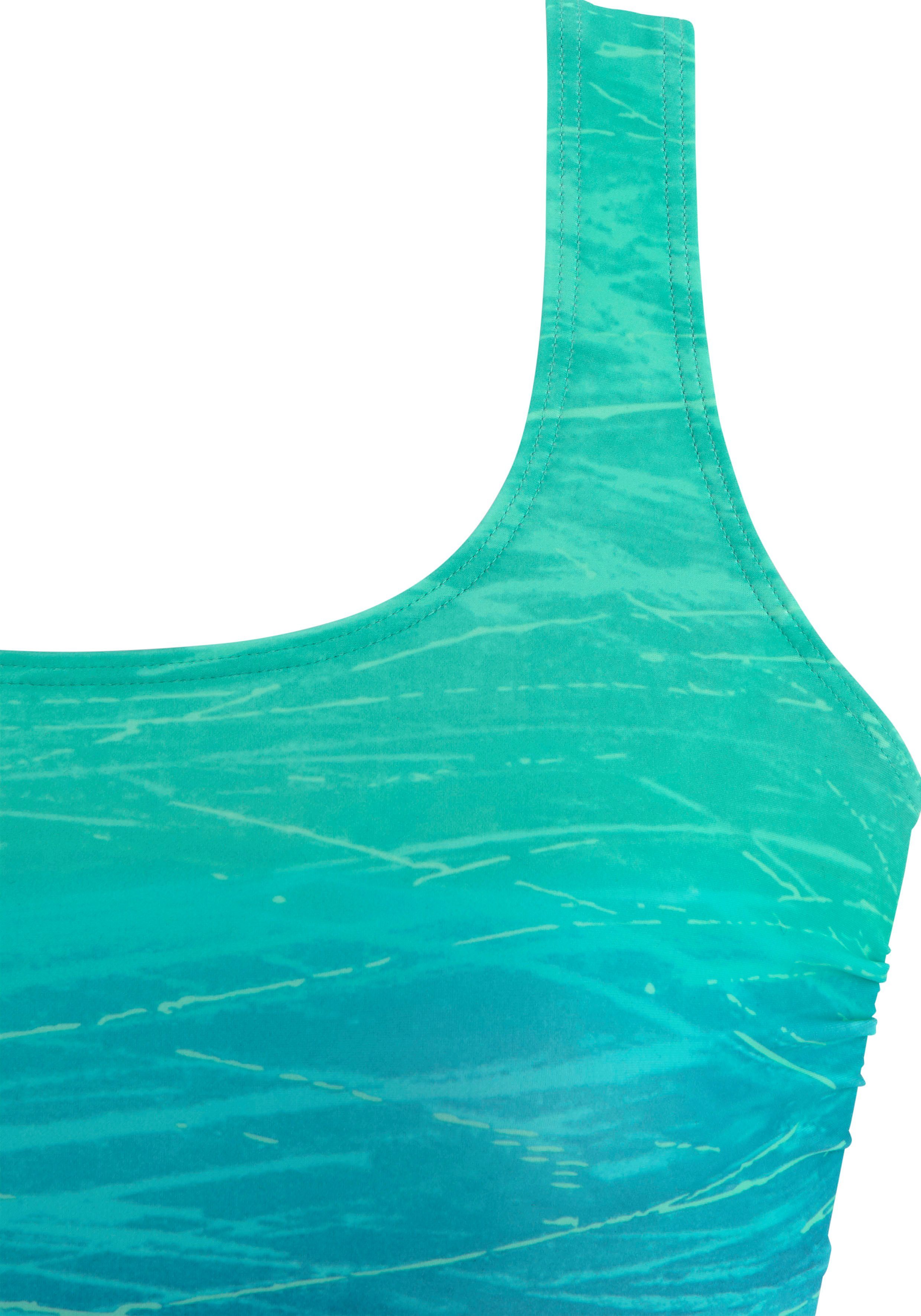 LASCANA Badeanzug mit Batikprint und Shaping-Effekt