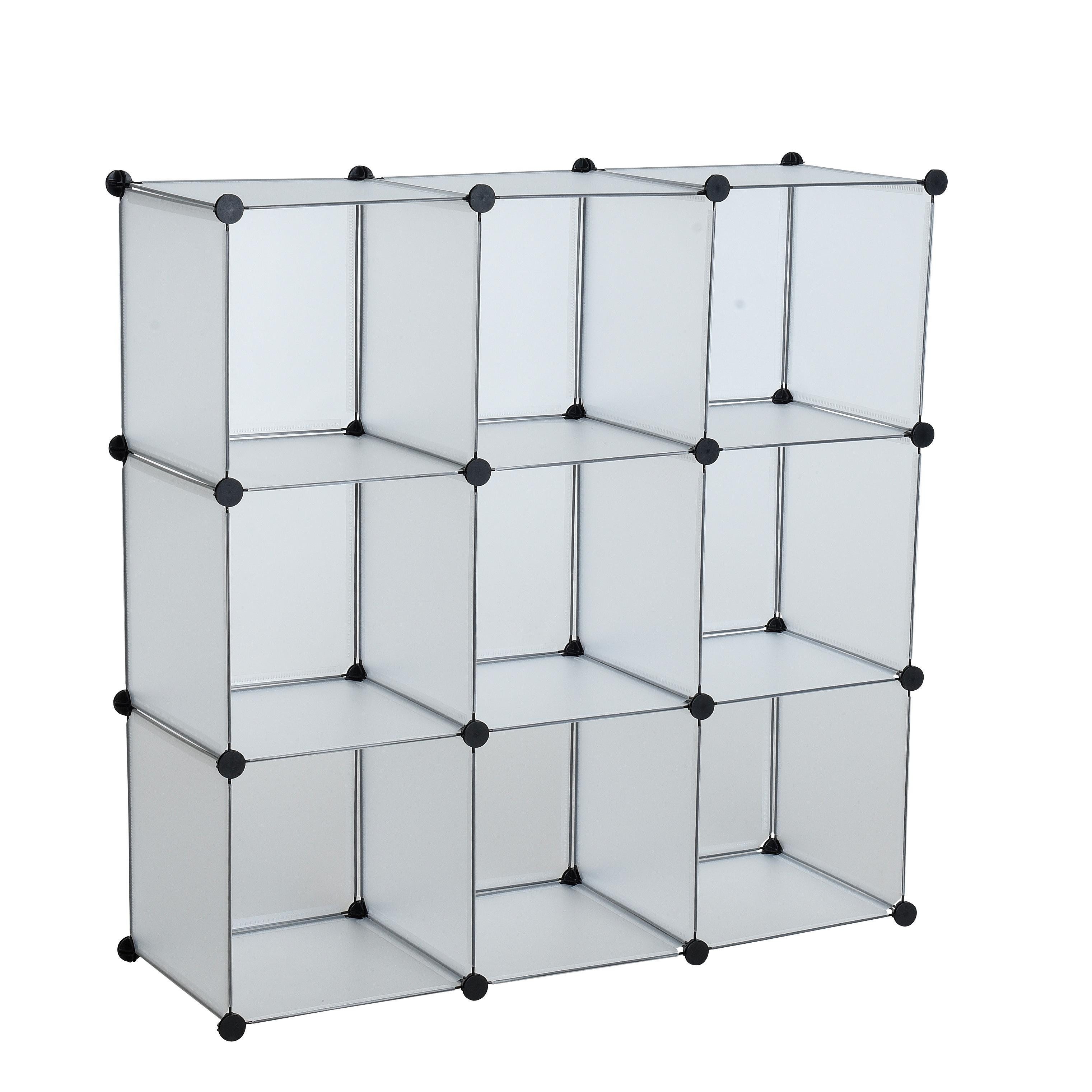 ESTEXO Regal system Würfelregal Steckregal 9 Fächer Stufenregal DIY Kunstst günstig online kaufen
