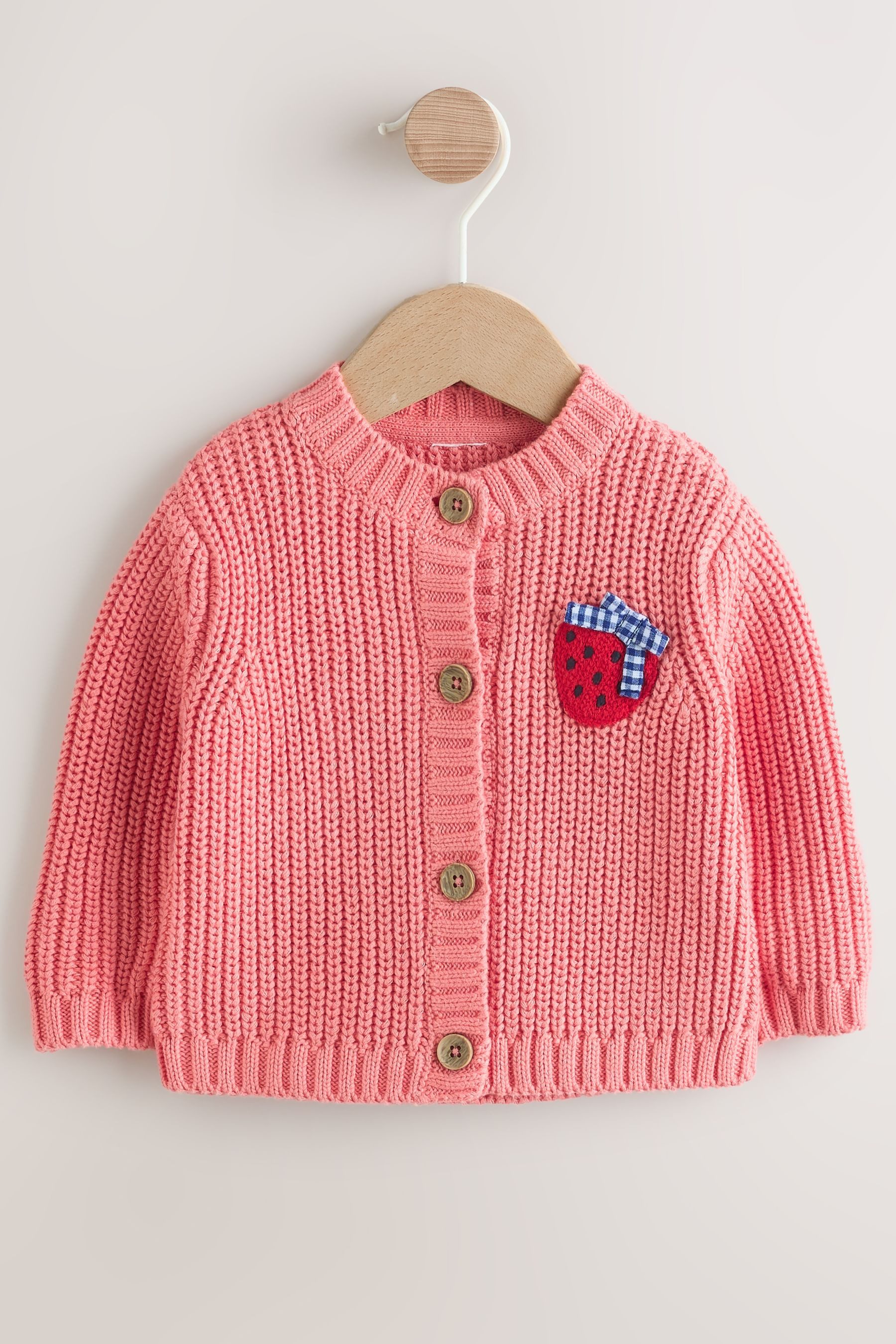 Next Strickjacke Babystrickjacke mit Rückenstickerei (1-tlg)