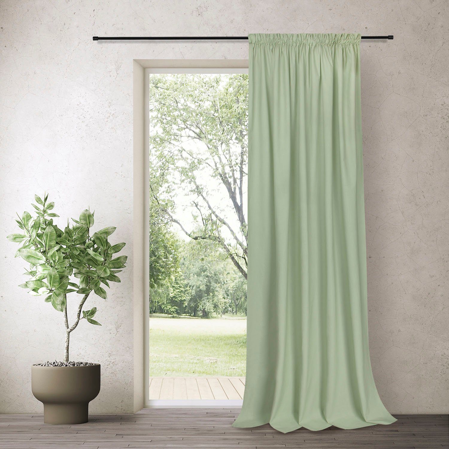 Feel of Nature Gardine Torben (1 St), Kräuselband, blickdicht, HxB: 245x140 günstig online kaufen