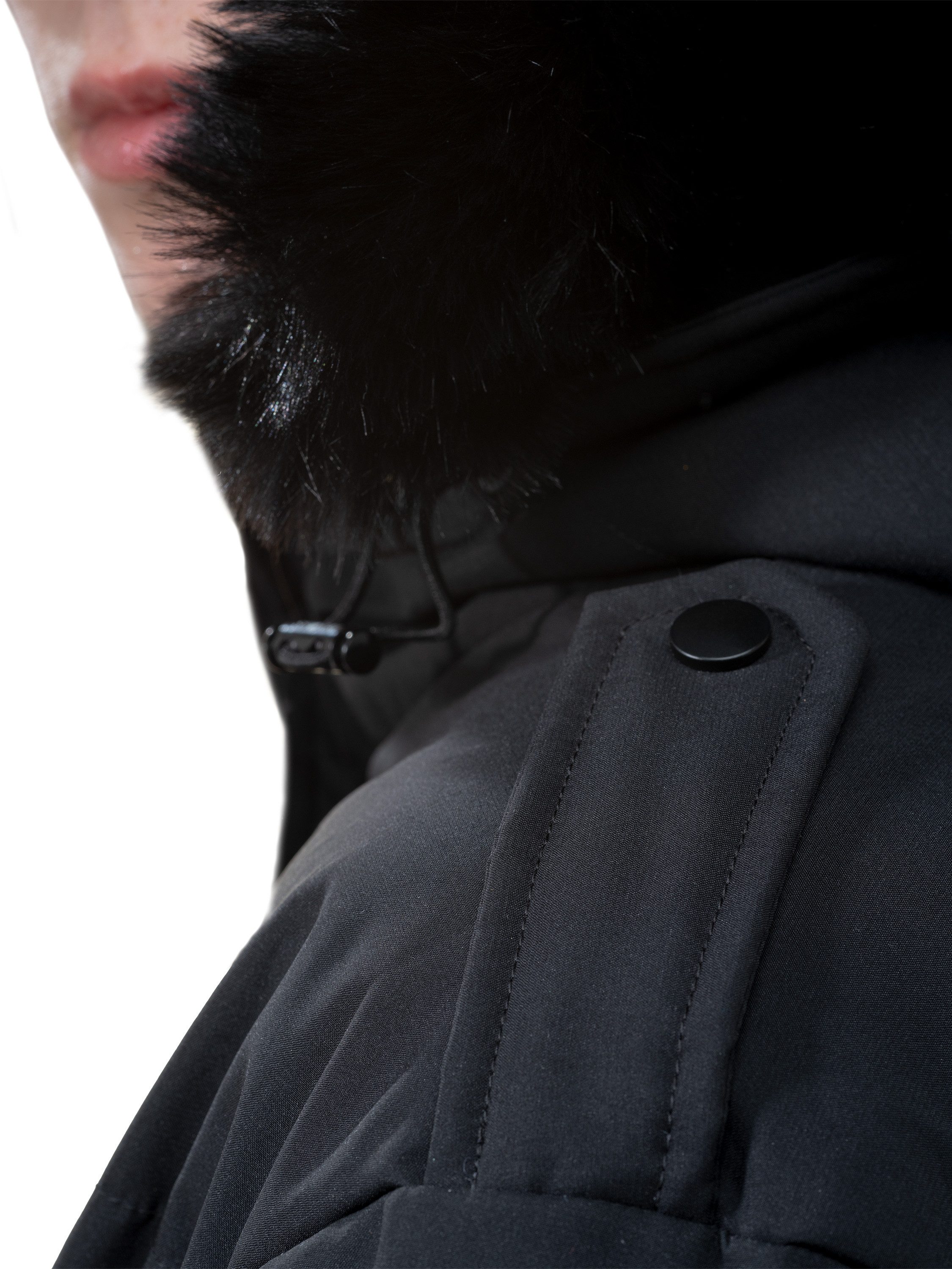 Shorai Steppjacke SH2404.601 abnehmbarer Kunstfellbesatz an der Kapuze, verstellbarer Taillengürtel