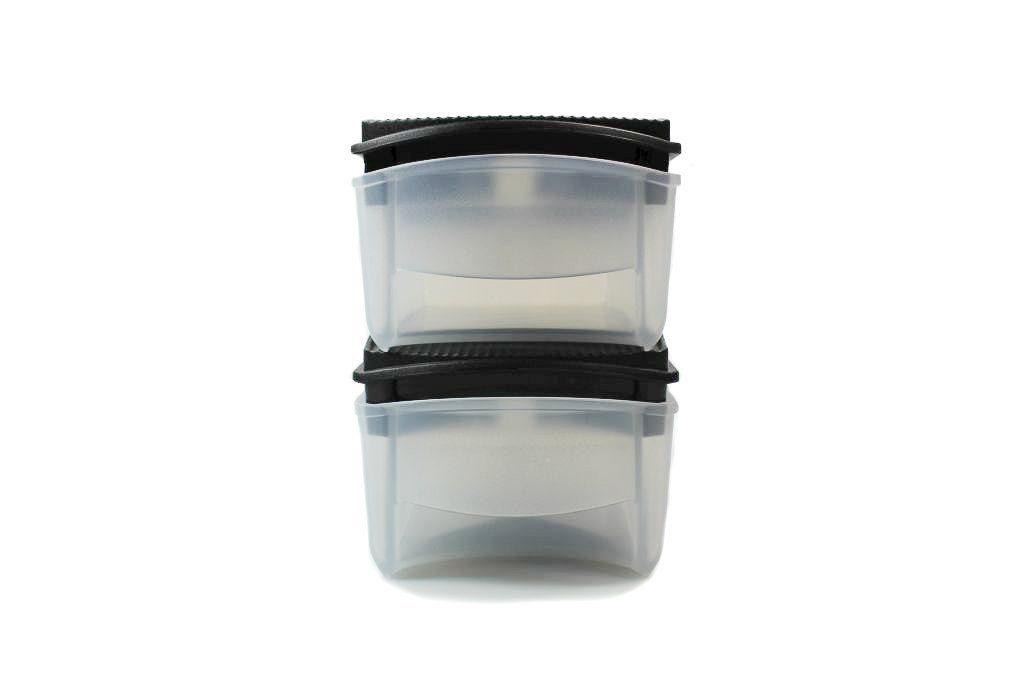 TUPPERWARE Vorratsdose Eidgenosse Plus 350 ml (2) schwarz + SPÜLTUCH