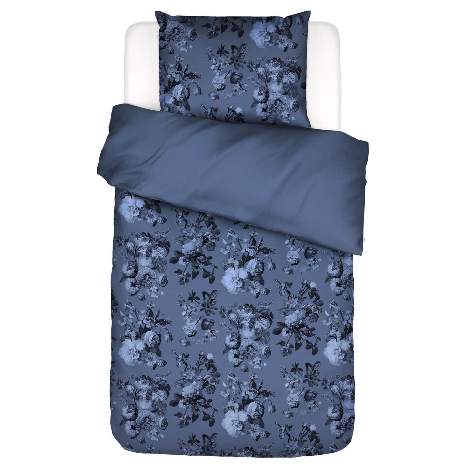 Essenza Bettwäsche Florice Bijou Blue Baumwollsatin günstig online kaufen