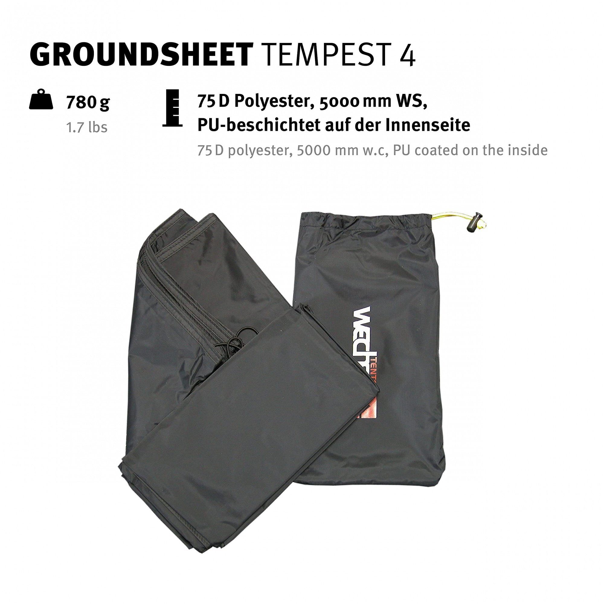 Wechsel Tents Zeltunterlage Groundsheet für 4 Tempest das Zelt