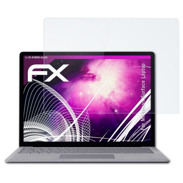 atFoliX Schutzfolie Panzerglasfolie für Microsoft Surface Laptop Ultradünn und superhart
