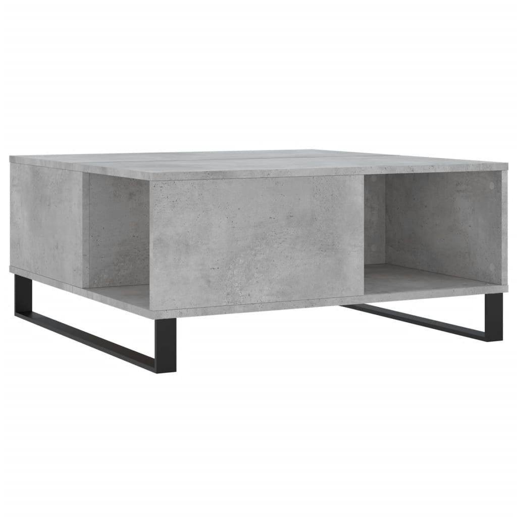 vidaXL Couchtisch Couchtisch Betongrau 80x80x36,5 cm Holzwerkstoff (1-St)