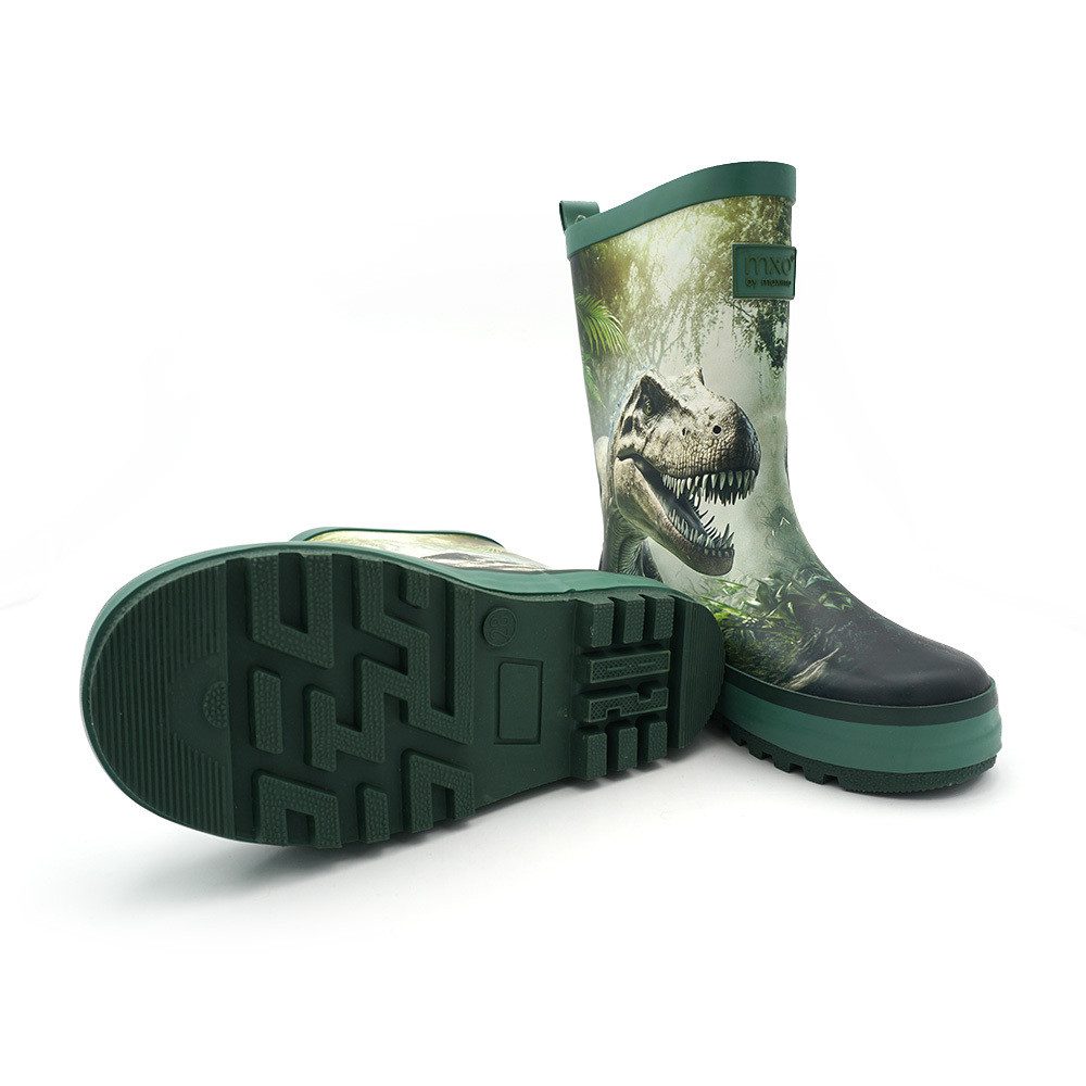 MAXIMO Gummistiefel T-Rex Jerseyfutter, Fotoprint, Reflekt 3M Gummistiefel (2-tlg)