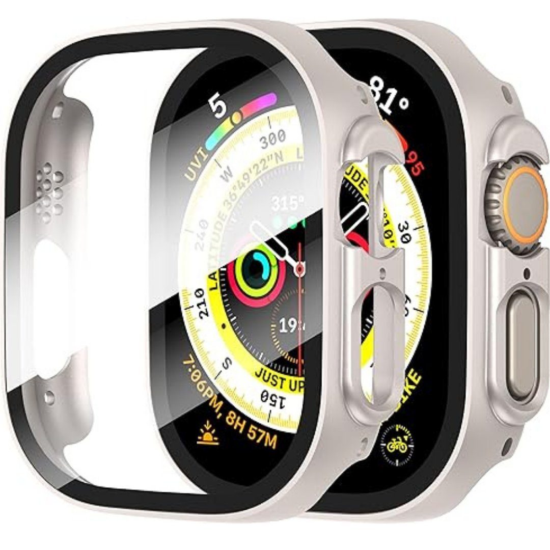 SmartUP Smartwatch-Hülle 2X Hülle für Apple Watch Ultra 3 / Ultra 2 / Ultra 49mm Case Display 49mm, kompletter Rundumschutz