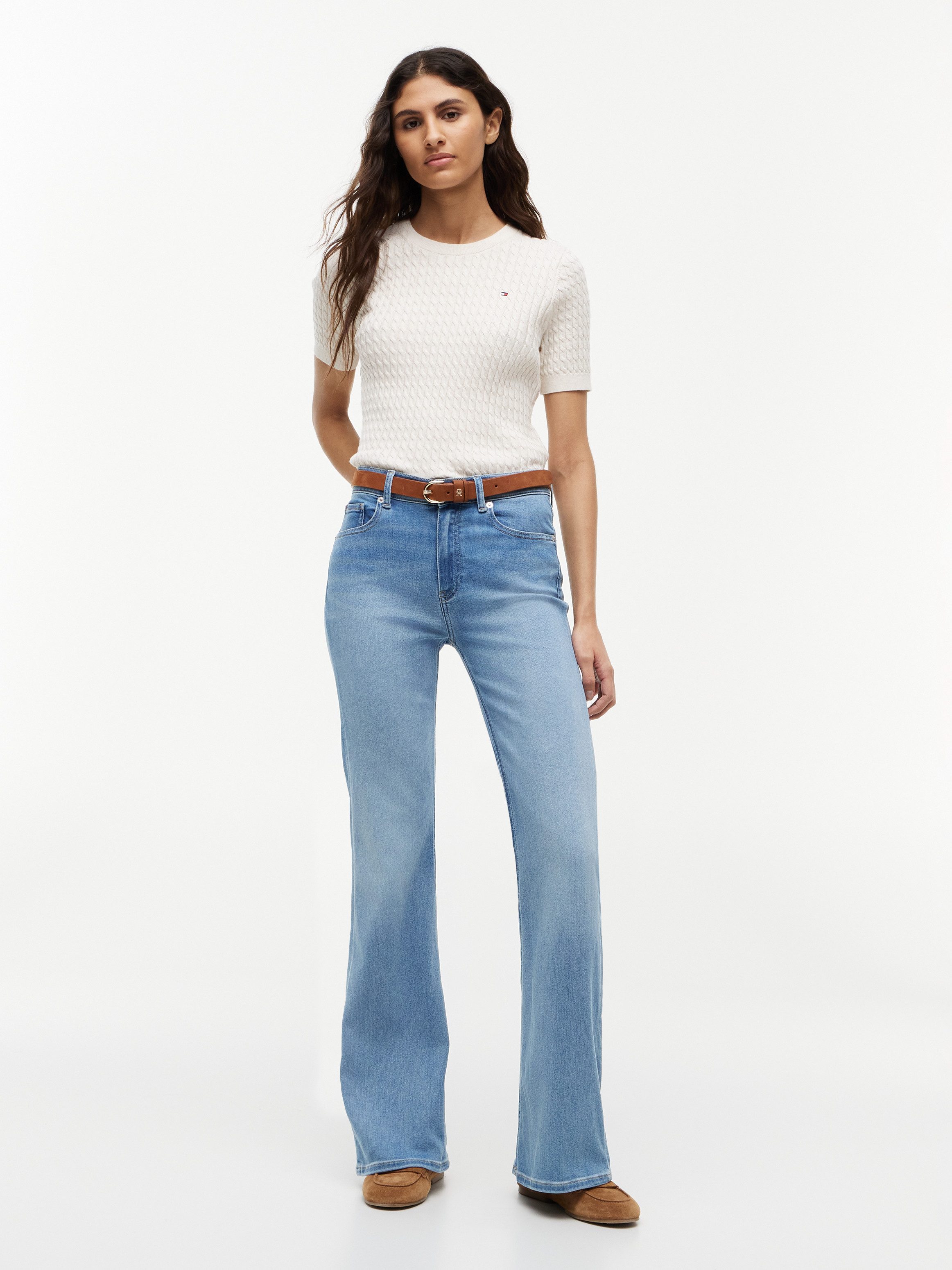Tommy Hilfiger Bootcut-Jeans FLARE KATY RW Baumwollmischung, Stretch, in ausgestellter Form – Bild 4 von 5