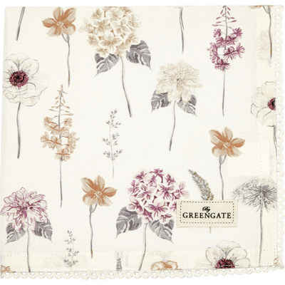 Greengate Stoffserviette Lillith Stoffserviette weiss 40x40 cm