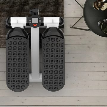 Retoo Mini-Stepper Mini Stepper Heimtrainer Fitness Home Office Fitnessgerät Swingstepper (set, Stepper mit Links Bedienungsanleitung auf Deutsch Originalverpackung), Einstellbarer Widerstandsgrad, Kalorien verbrennen, Kompakt