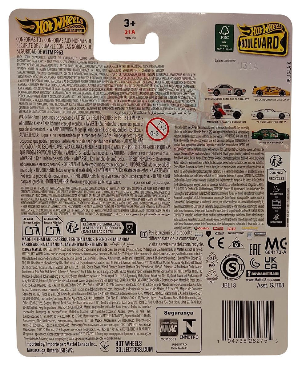 Hot Wheels Spielzeug-Auto Hot Wheels Boulevard ’95 Lamborghini Diablo SV 1:64 Die-Cast Fahrzeug