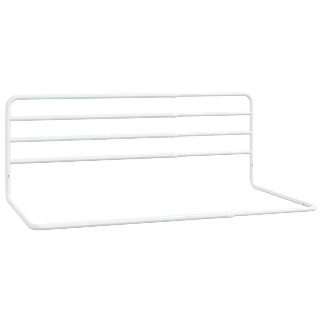 furnicato Bettschutzgitter Bettgitter Weiß 55 x 37 cm mit verstellbarer Breite 76 - 137 cm (1 St), Sicherer Rausfallschutz für Kinderbetten mit vertikalem Metallgitter