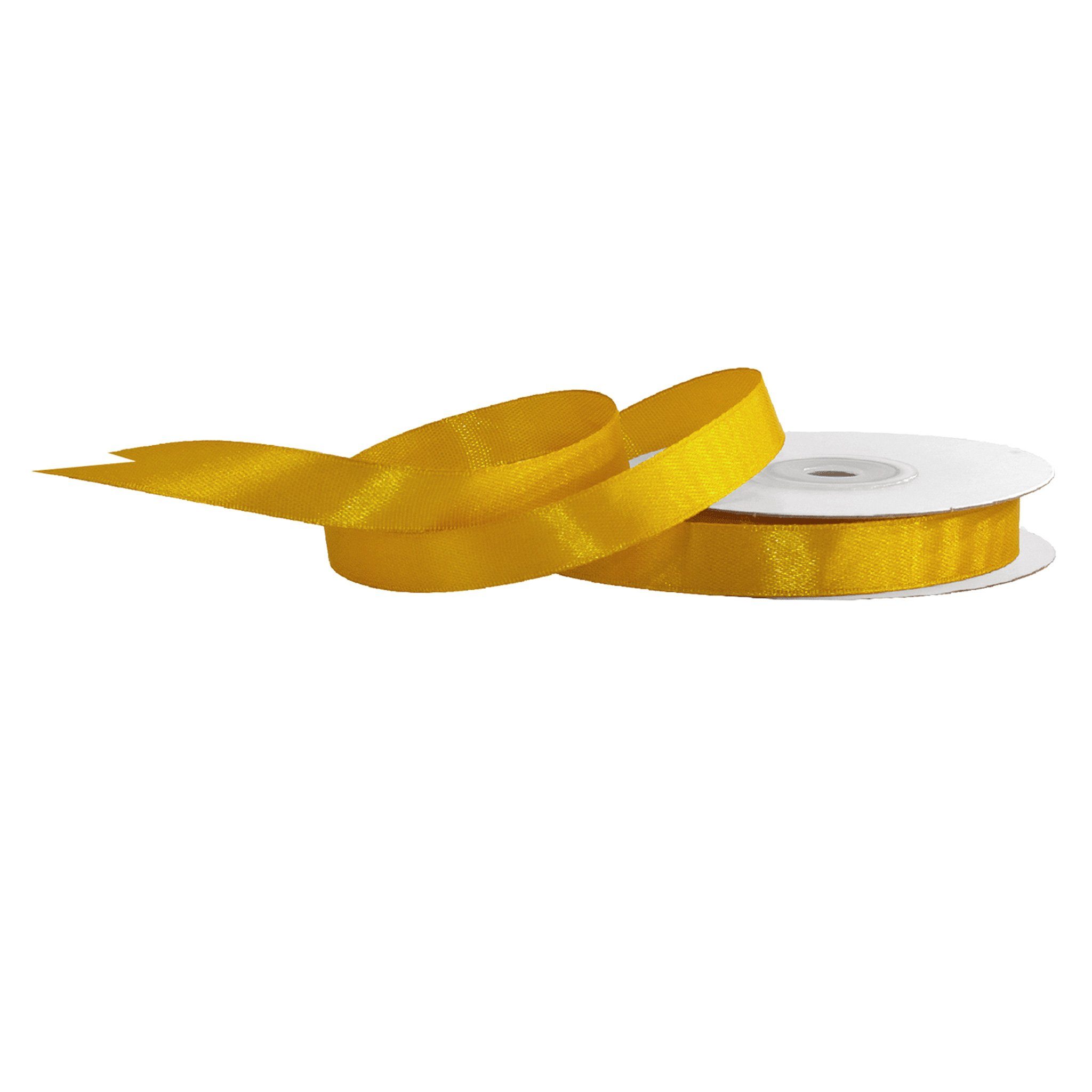 Creativery Satinband, Satinband 12mm x 25m Rolle Gold