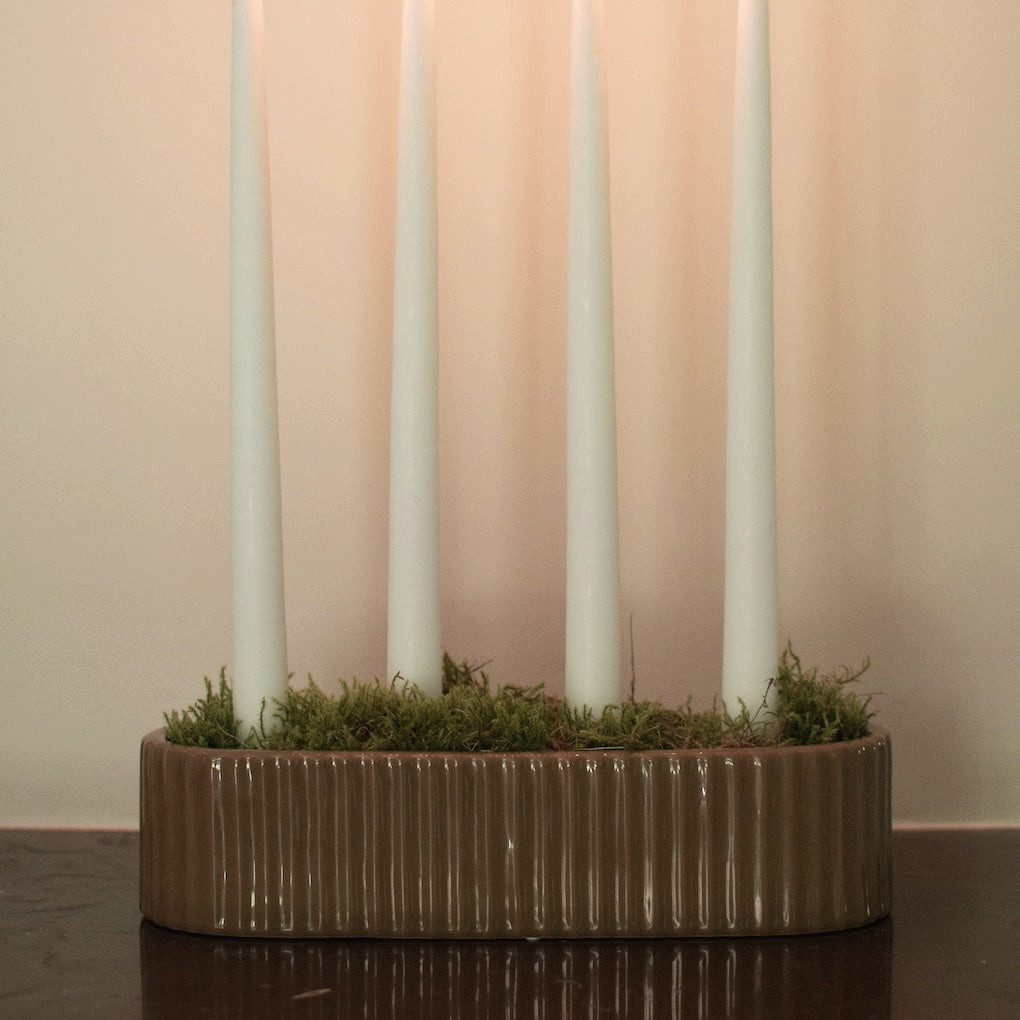 dbkd Kerzenhalter Adventskerzenhalter Stripe - shiny nougat günstig online kaufen