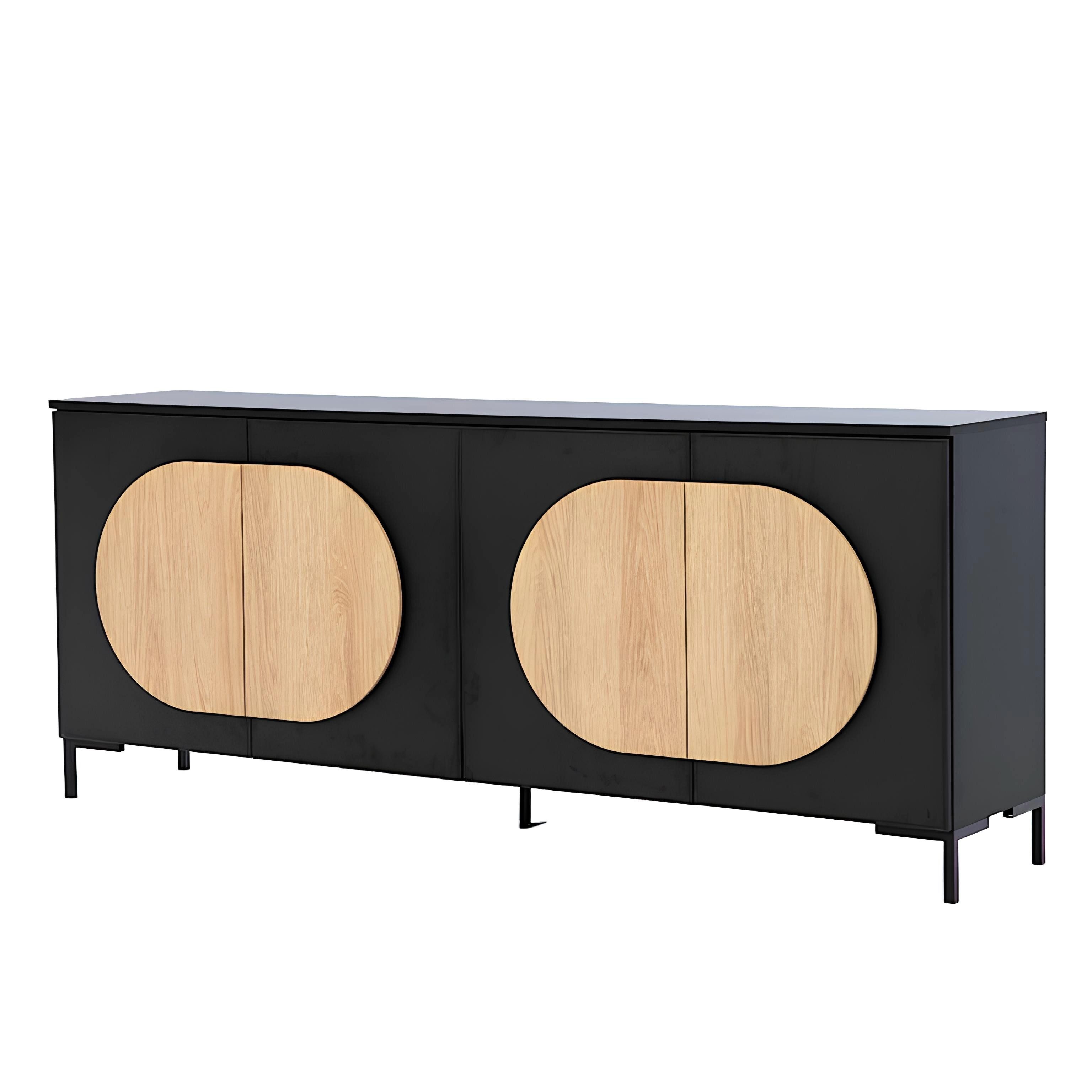 Xlmoebel Kommode Designer Kommode für das Schlafzimmer in Schwarz-Braun - Edle Holz (Kommode), Hergestellt in Europa